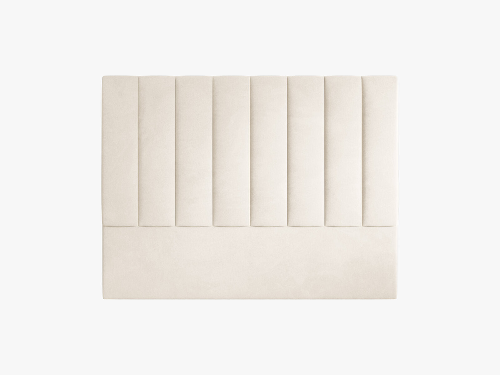 Micadoni Marl Polster-Kopfteil Samt Magic Velvet Elfenbein 160x120