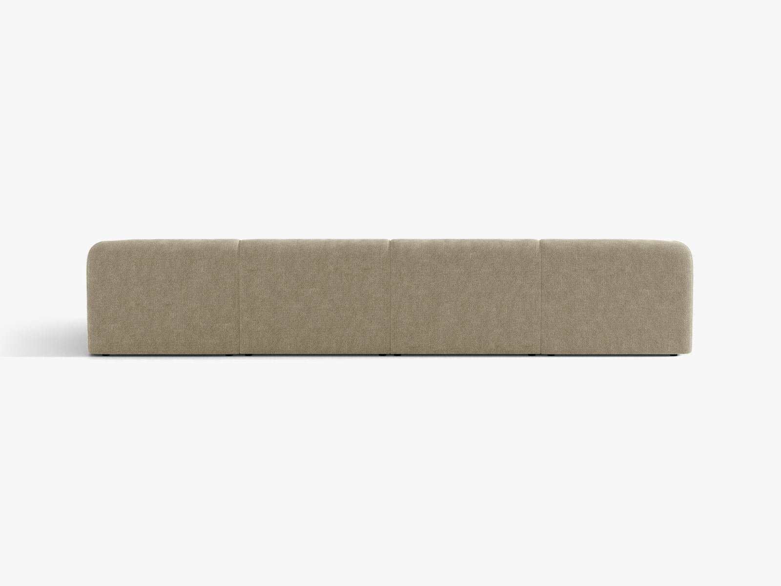 Micadoni Panorama-Sofa Miley 5-Sitzer Chenille Eden Dunkelbeige