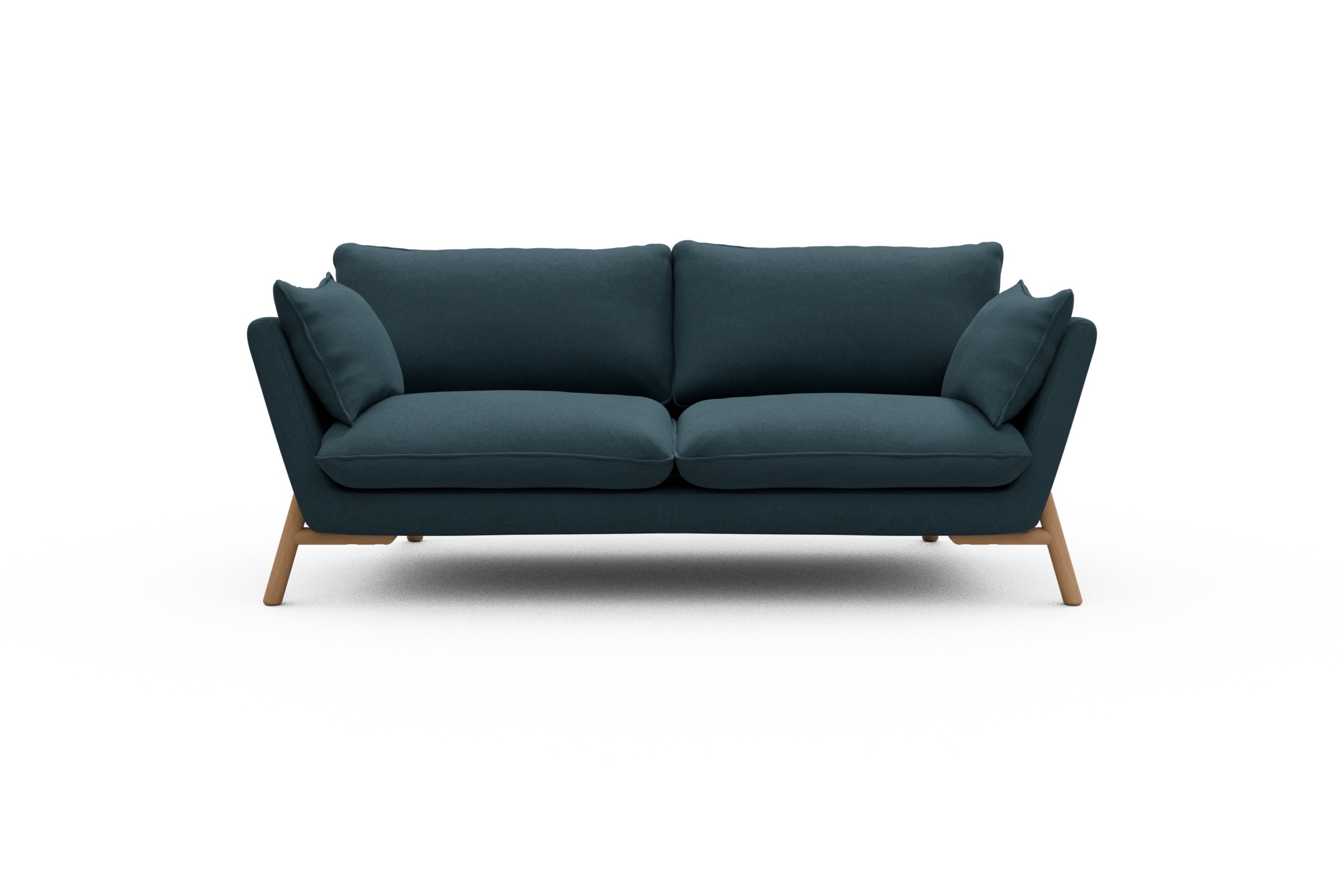 Skandi Home Sofa Emil 2-Sitzer Beinfarbe Eiche Natur Satya-Indigo moebelfaktor