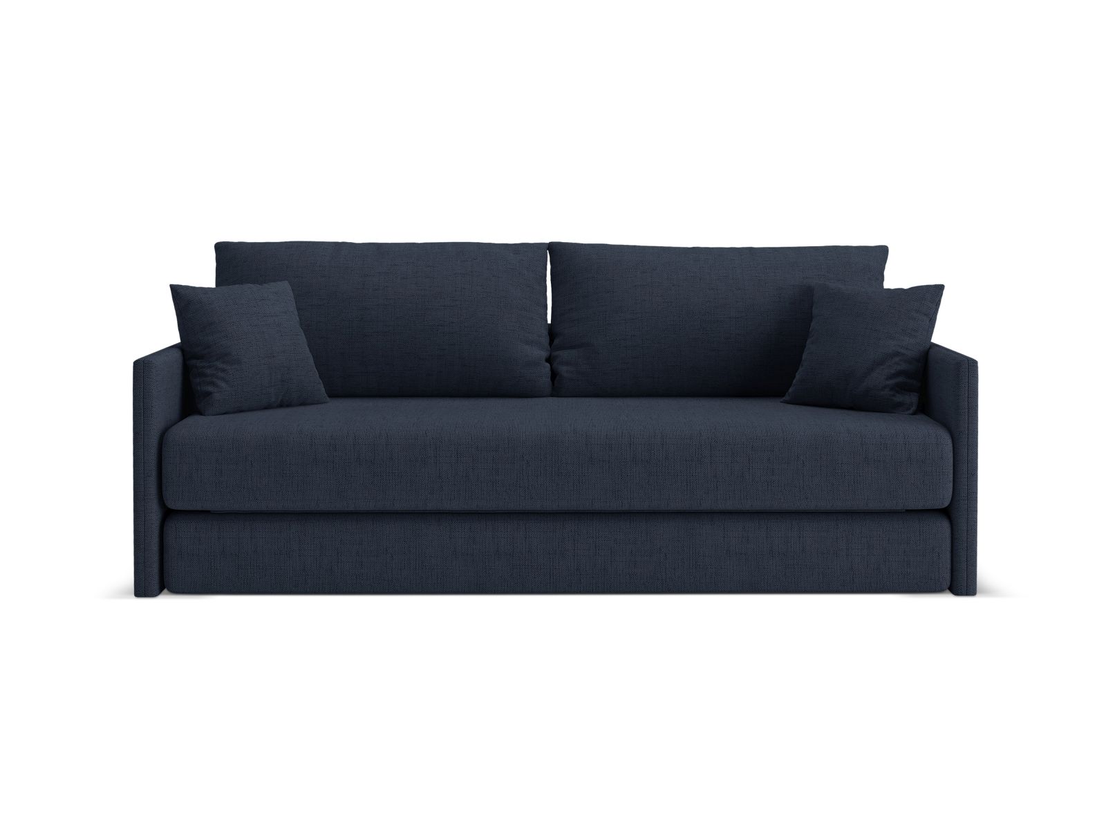 Cosmopolitan Design Schlafsofa Shannon 3-Sitzer Strukturierter Stoff Moly Königsblau