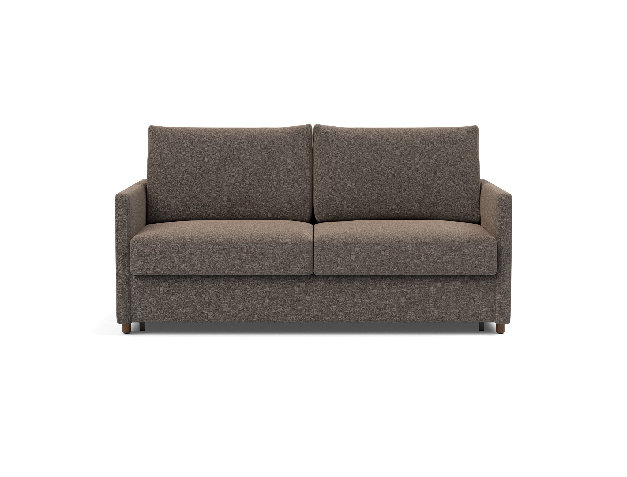 Schlafsofa Neah mit Slim-Armlehnen 160 Boucle Skandi 530-Taupe