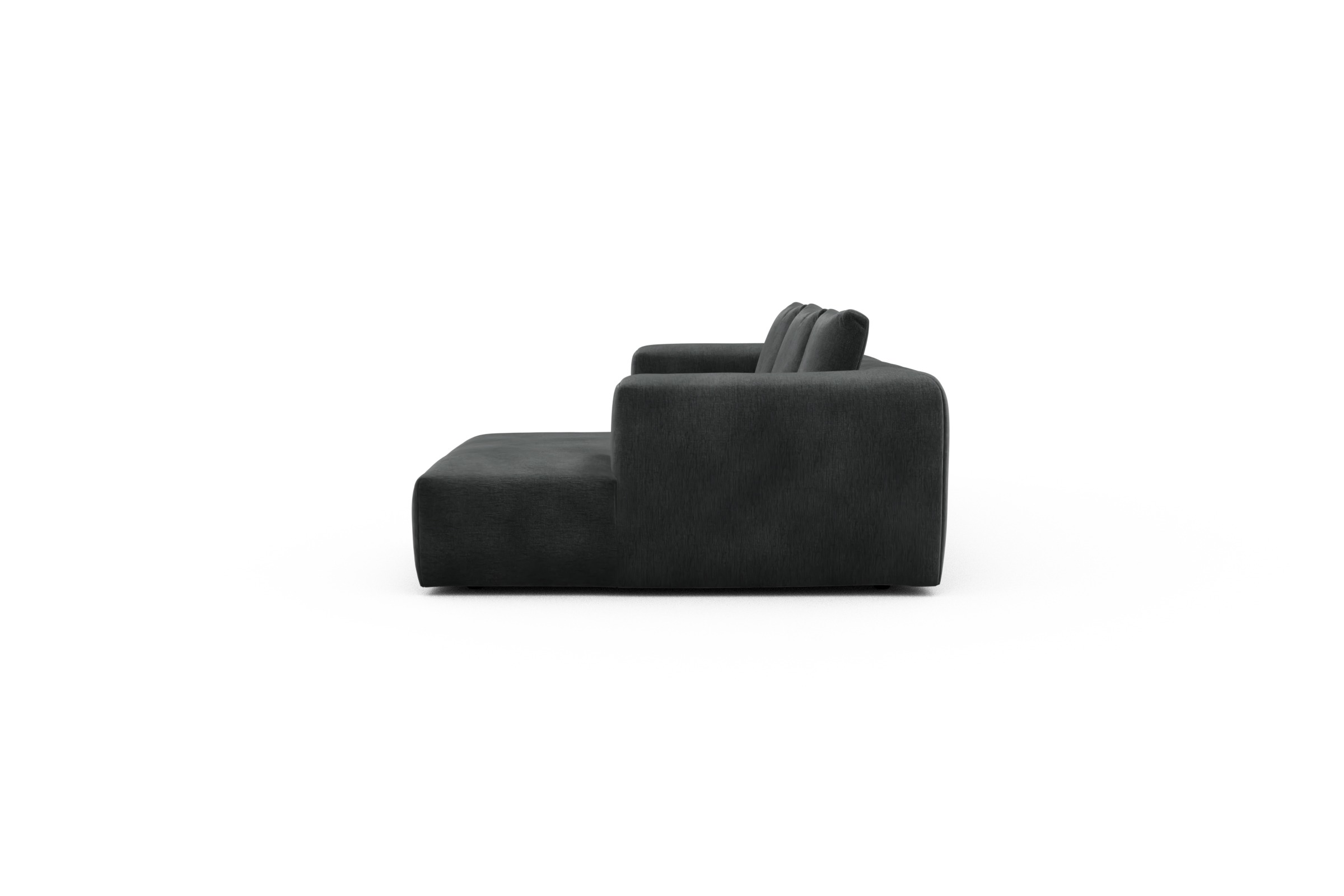 Ecksofa Fred Chaiselongue rechts mit 2,5-Sitzer Smooth-Deep-Warm-Grey