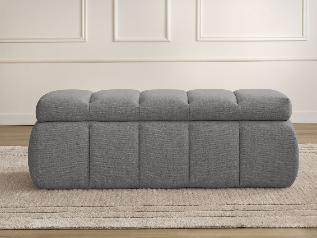 Bobochic Denali Bettbank 144 × 54 cm Stoff Dunkelgrau