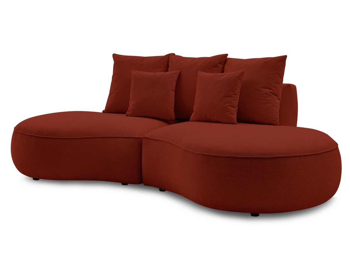 Bobochic Saint-germain Sofa 3-Sitzer Strukturstoff Rot