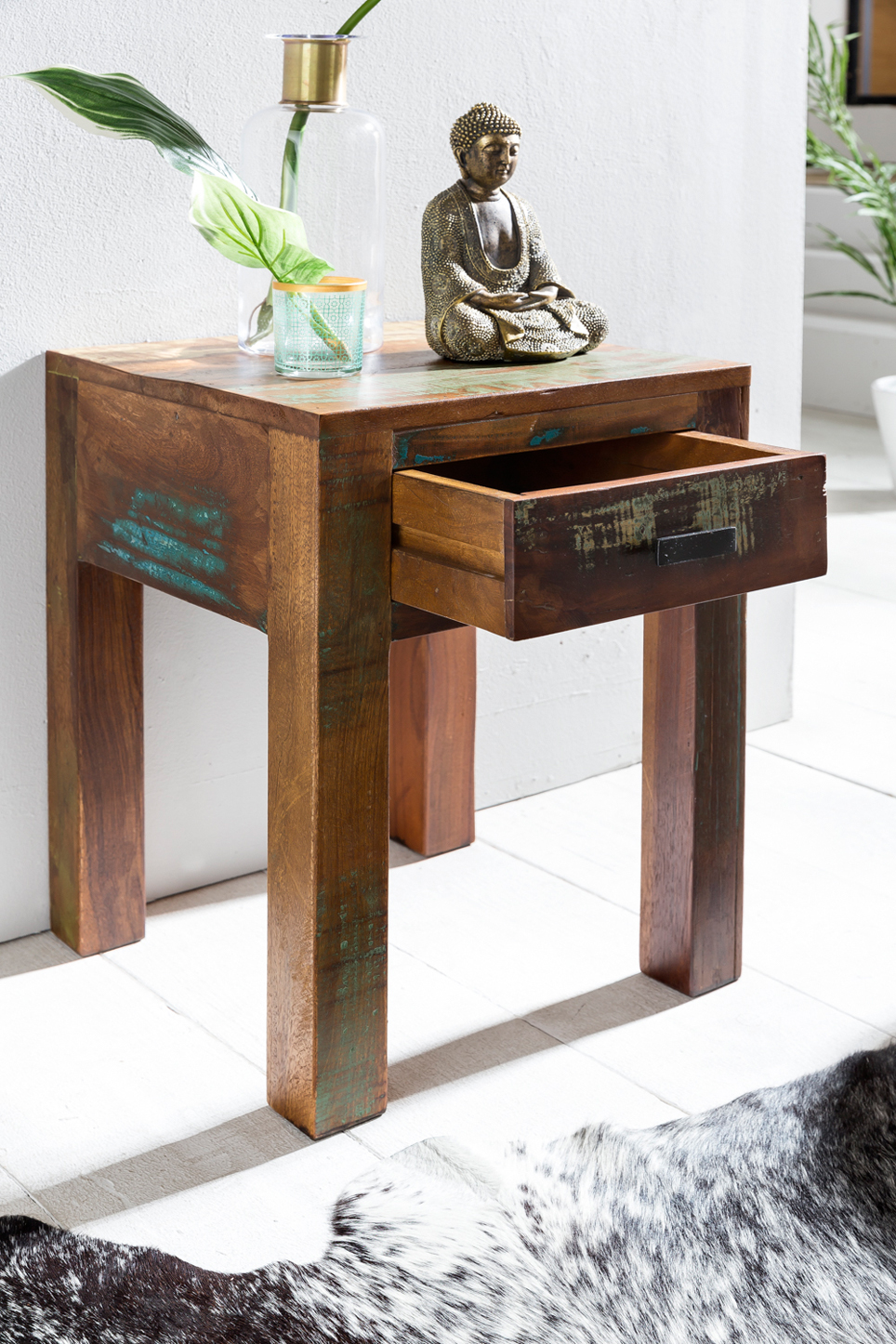 Nachttisch Kerteminde Mango Massivholz Braun 40 × 40 × 55 cm