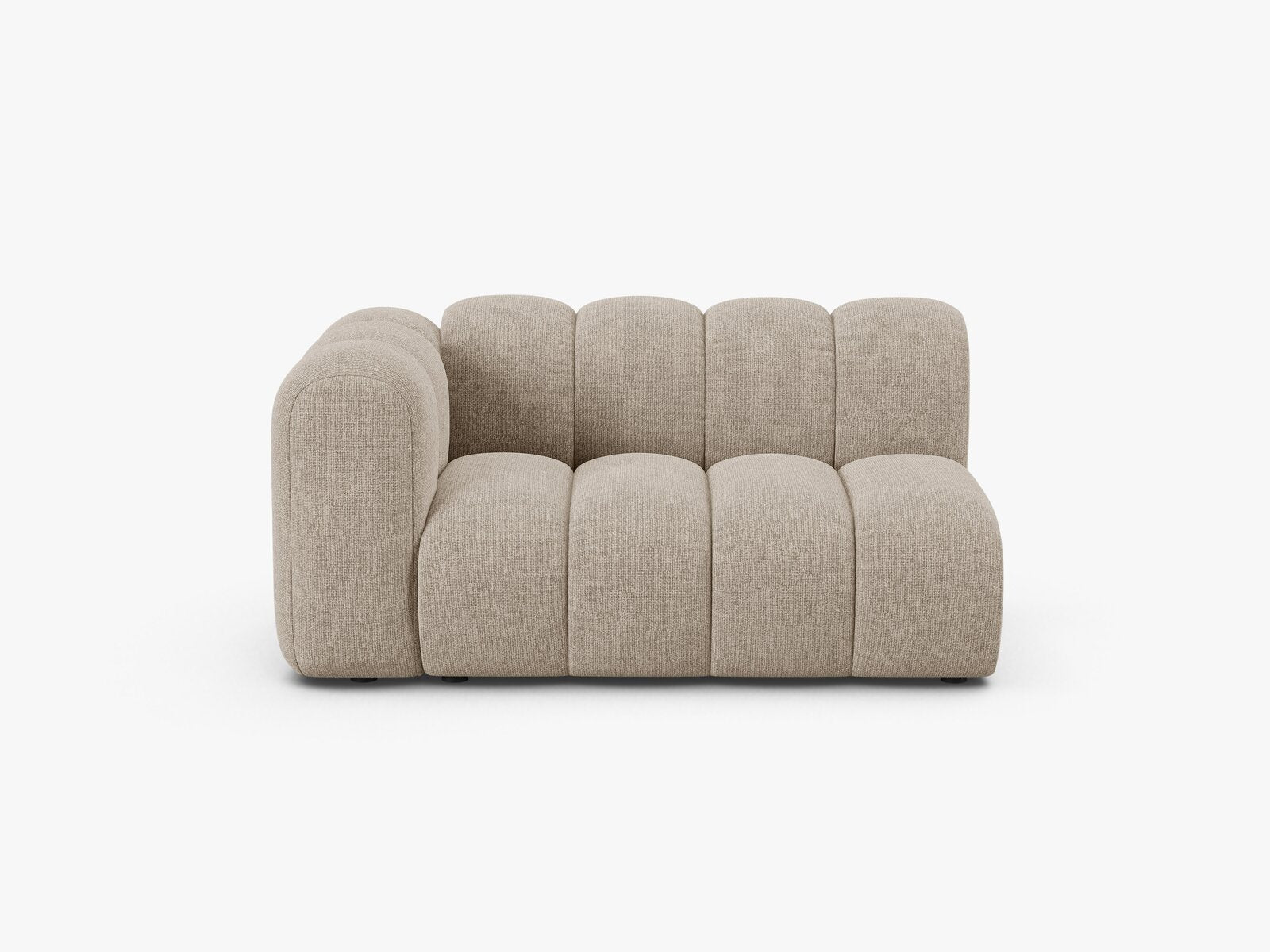 Micadoni Modul Lupine 2-Sitzer Links Chenille Eden Dunkelbeige