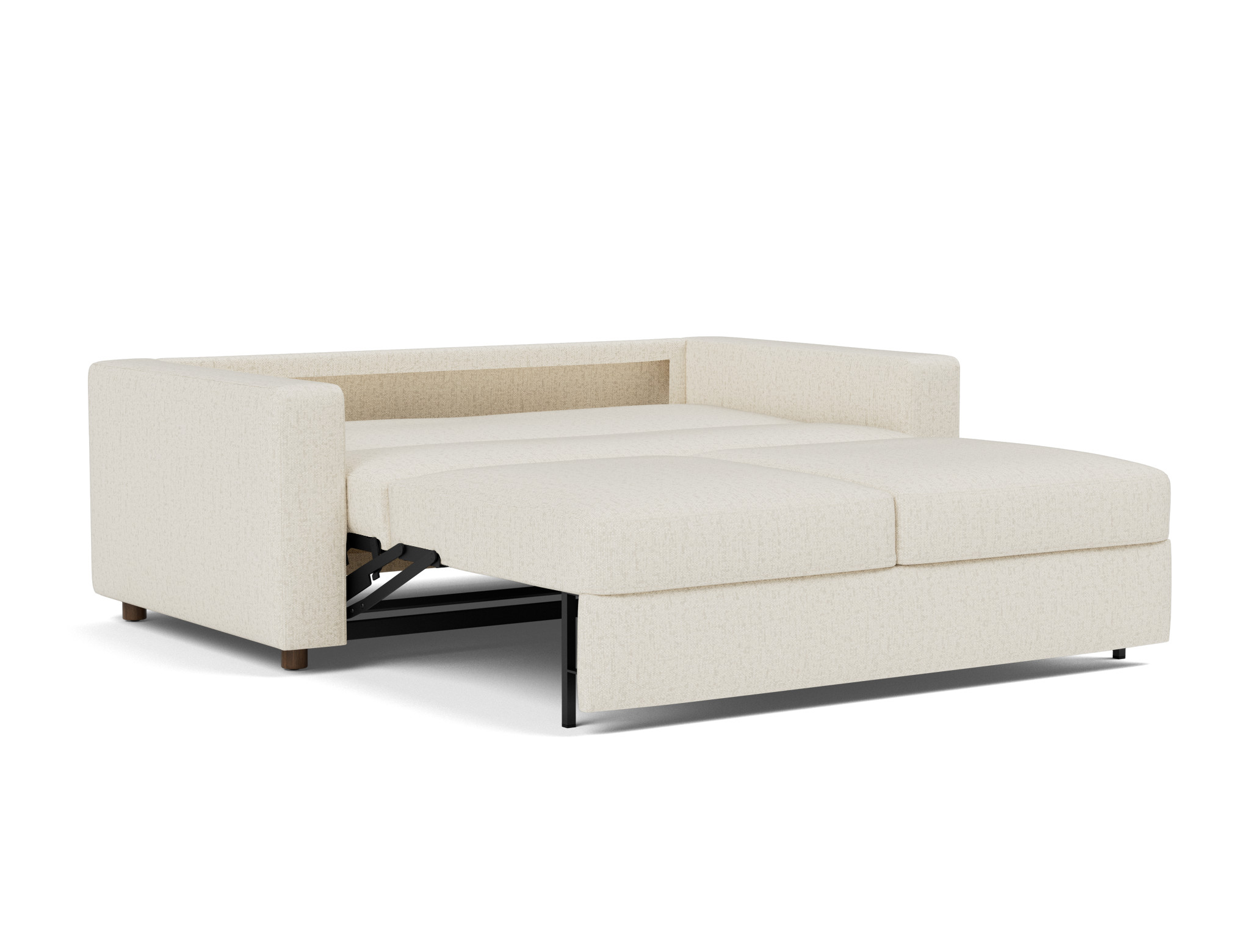 Schlafsofa Neah mit Standard-Armlehnen 160 Boucle Skandi 531-Off-White