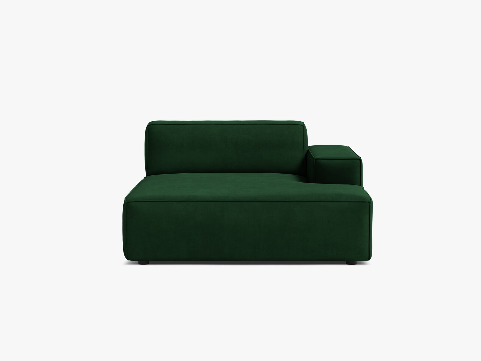 Micadoni Jodie Chaiselongue Rechts Samt Bluvel Flaschengrün