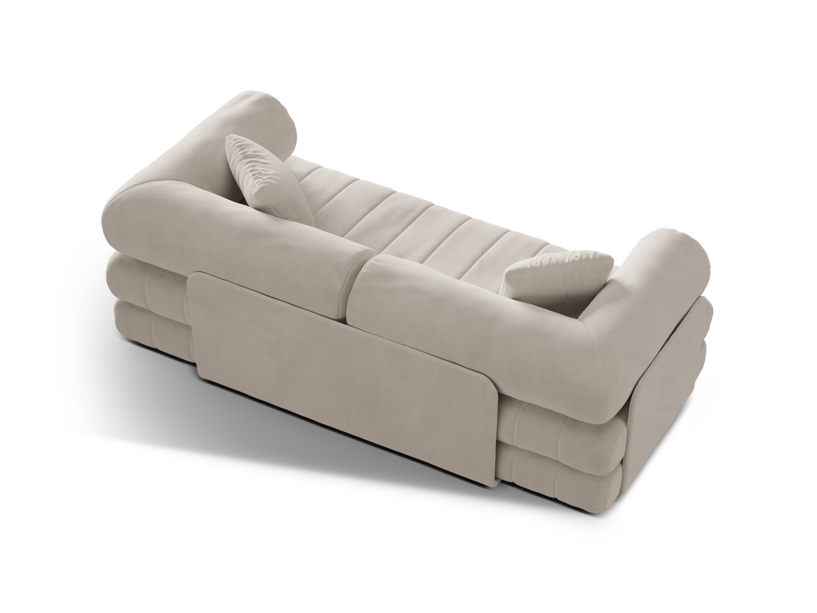 Cosmopolitan Design Schlafsofa Kemi 3-Sitzer Samt Salvador Beige