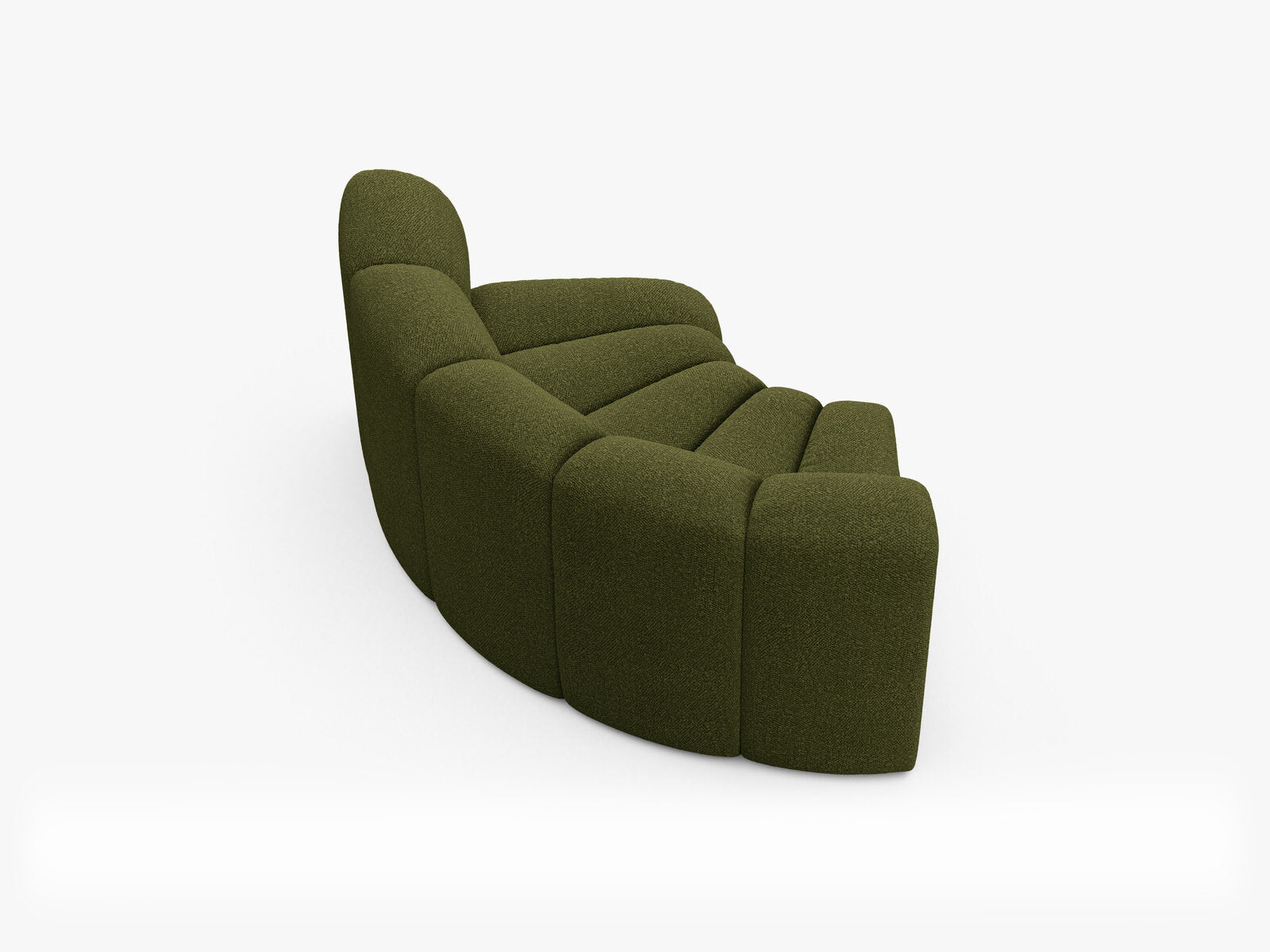 Micadoni rundes Eckmodul Lupine Boucle Baloo Dunkel-Olivgrün