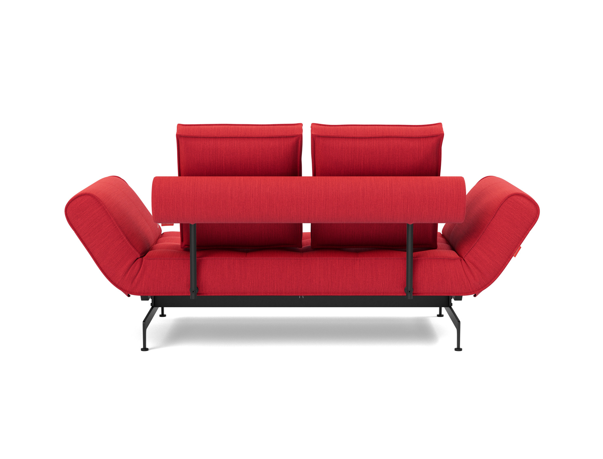 Tagesbett Ghia Flachgewebe Elegance 511-Red Beine Laser schwarz