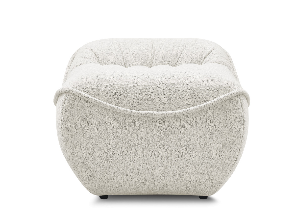 Bobochic Serena Pouf Melange-Stoff Weiß
