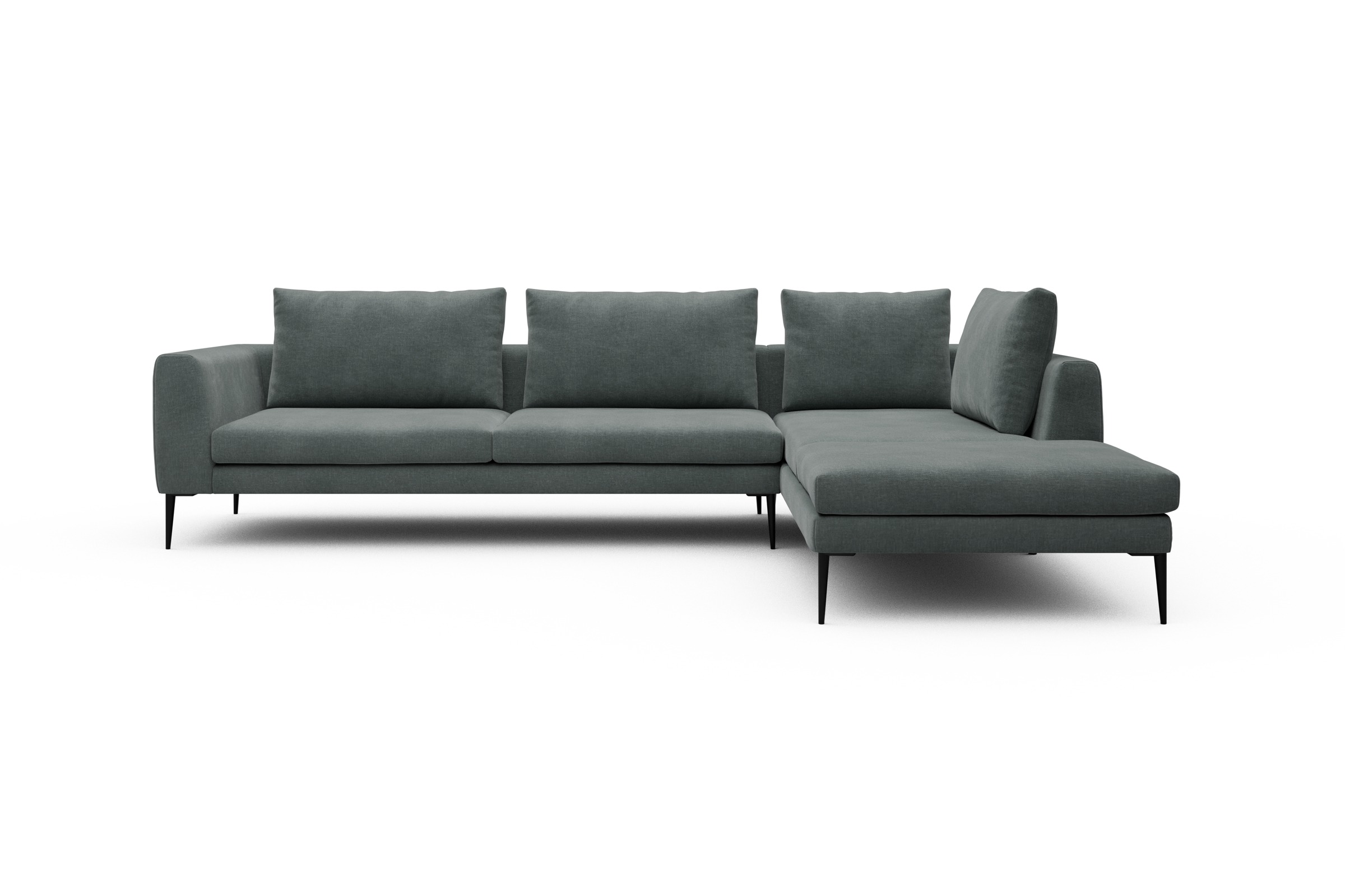 Skandi Home Ecksofa Paul Relax-Ecke links mit 3-Sitzer Smooth-Silver-Grey moebelfaktor