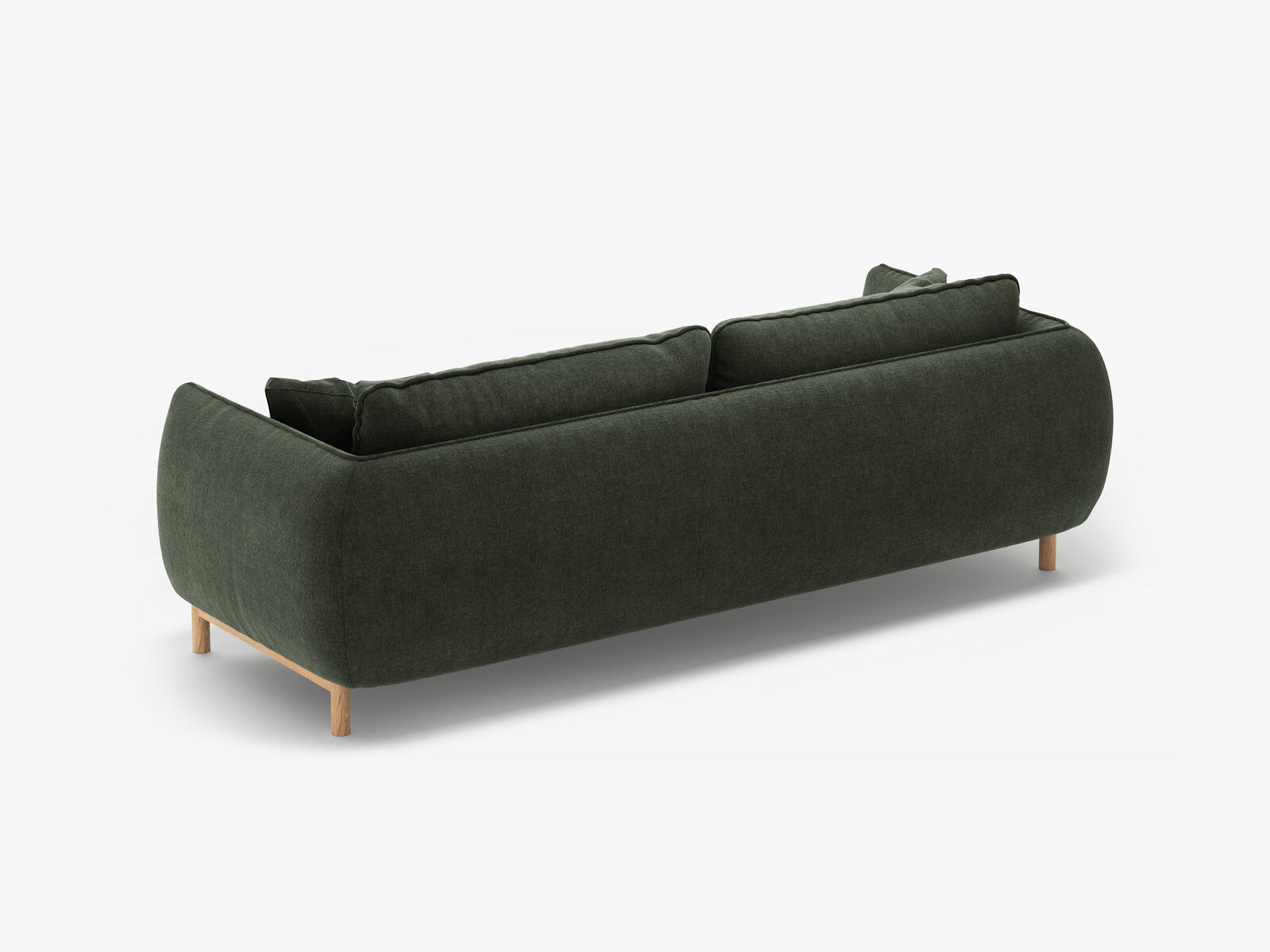 Micadoni Ada Sofa 3-Sitzer Strukturierter Stoff Wind Moosgrün