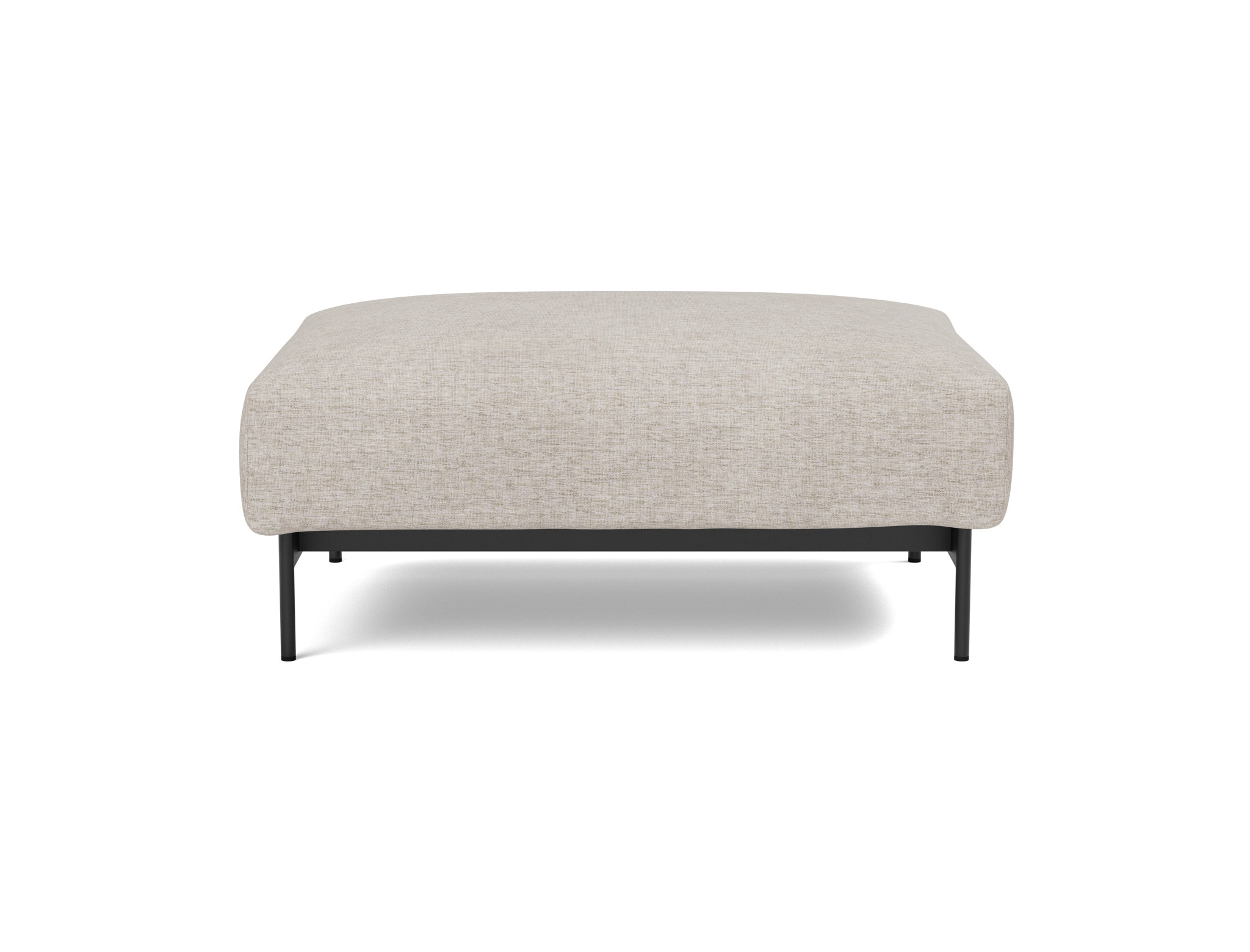 Hocker Malloy Chenille Yuveno 471-Sand Beine Schwarzes Metall