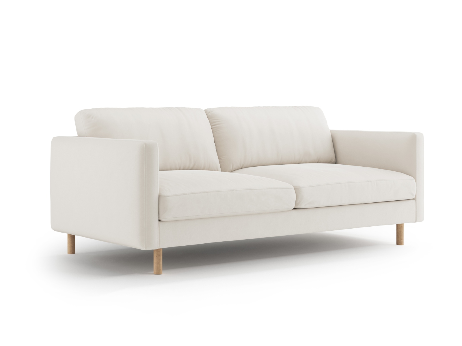 Micadoni Sofa Eden 3-Sitzer Samt Beige