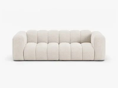 Cremefarbenes Sofa mit weich gerundeten Polstern