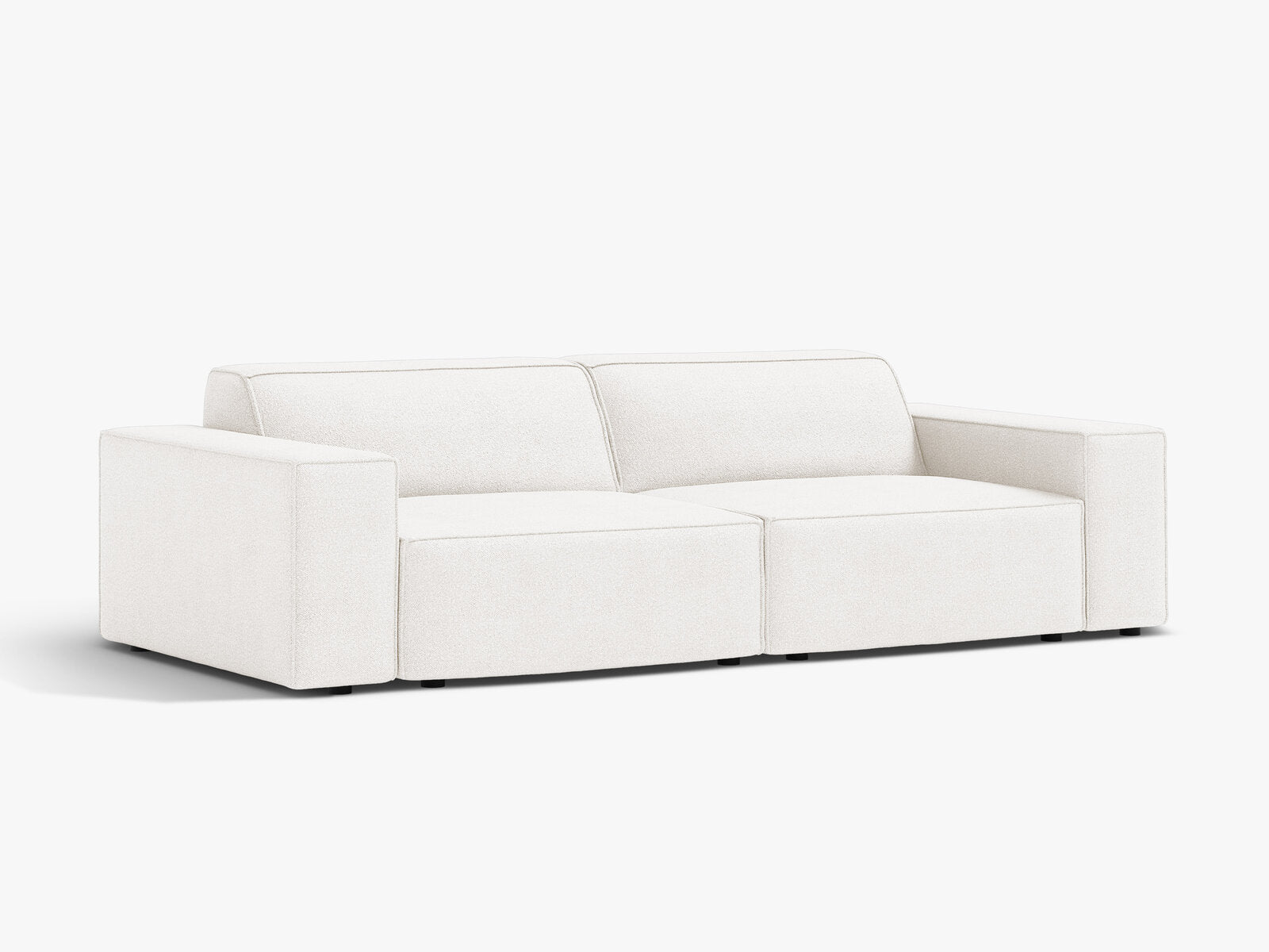 Micadoni 3-Sitzer Sofa Jodie Boucle Baloo Weiß
