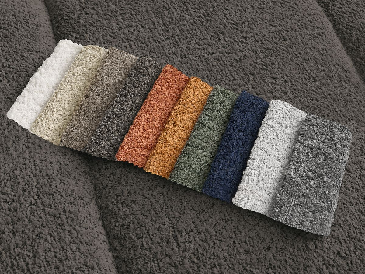 Bobochic Pamira Sofa 5-Sitzer Bouclé-Stoff Braun