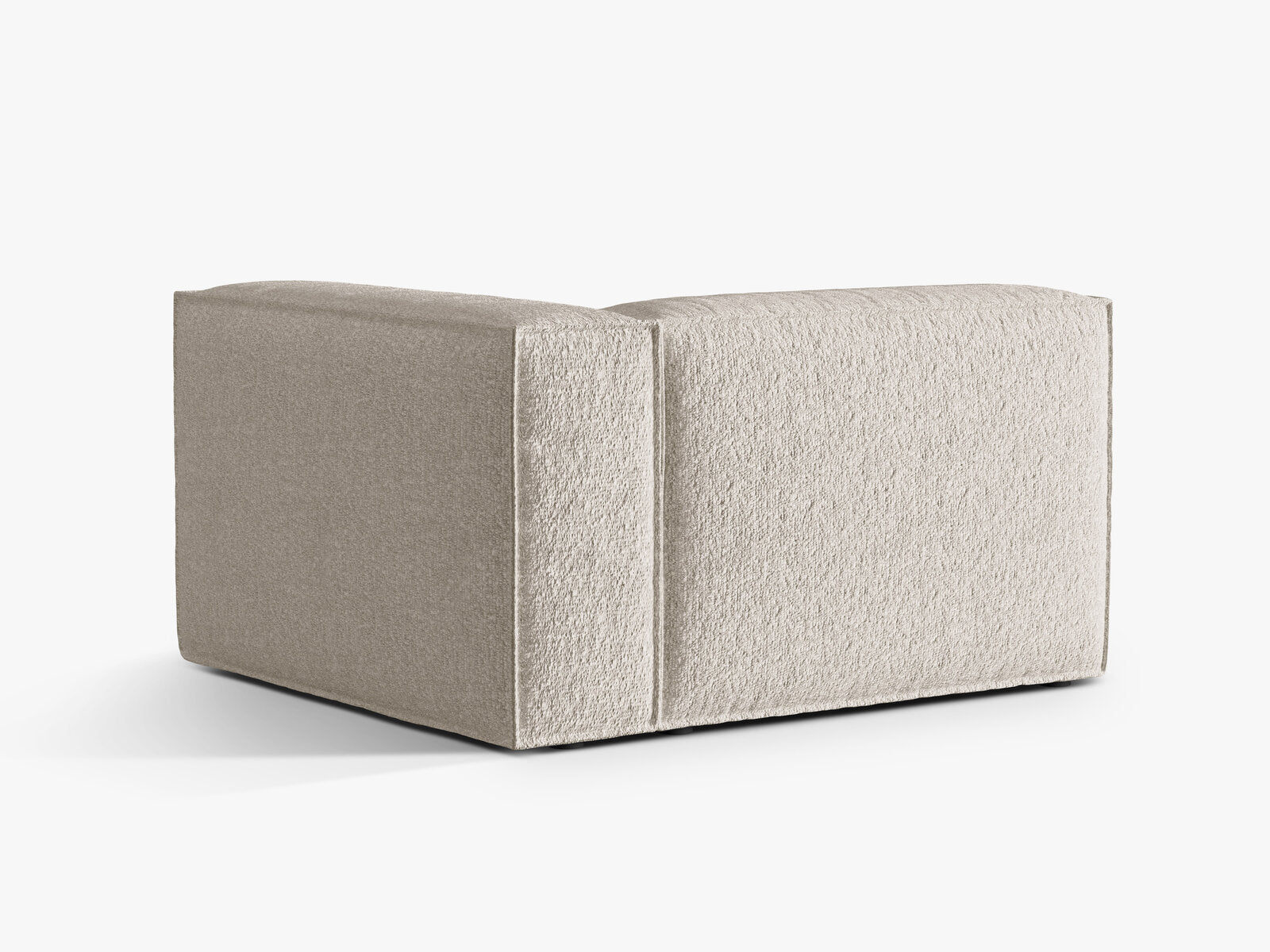Micadoni Eckmodul Nuria 2-Sitzer Rechts Boucle Beige