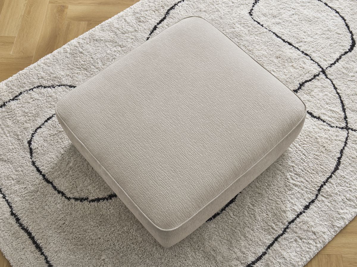 Bobochic Leopold Pouf Strukturstoff Beige