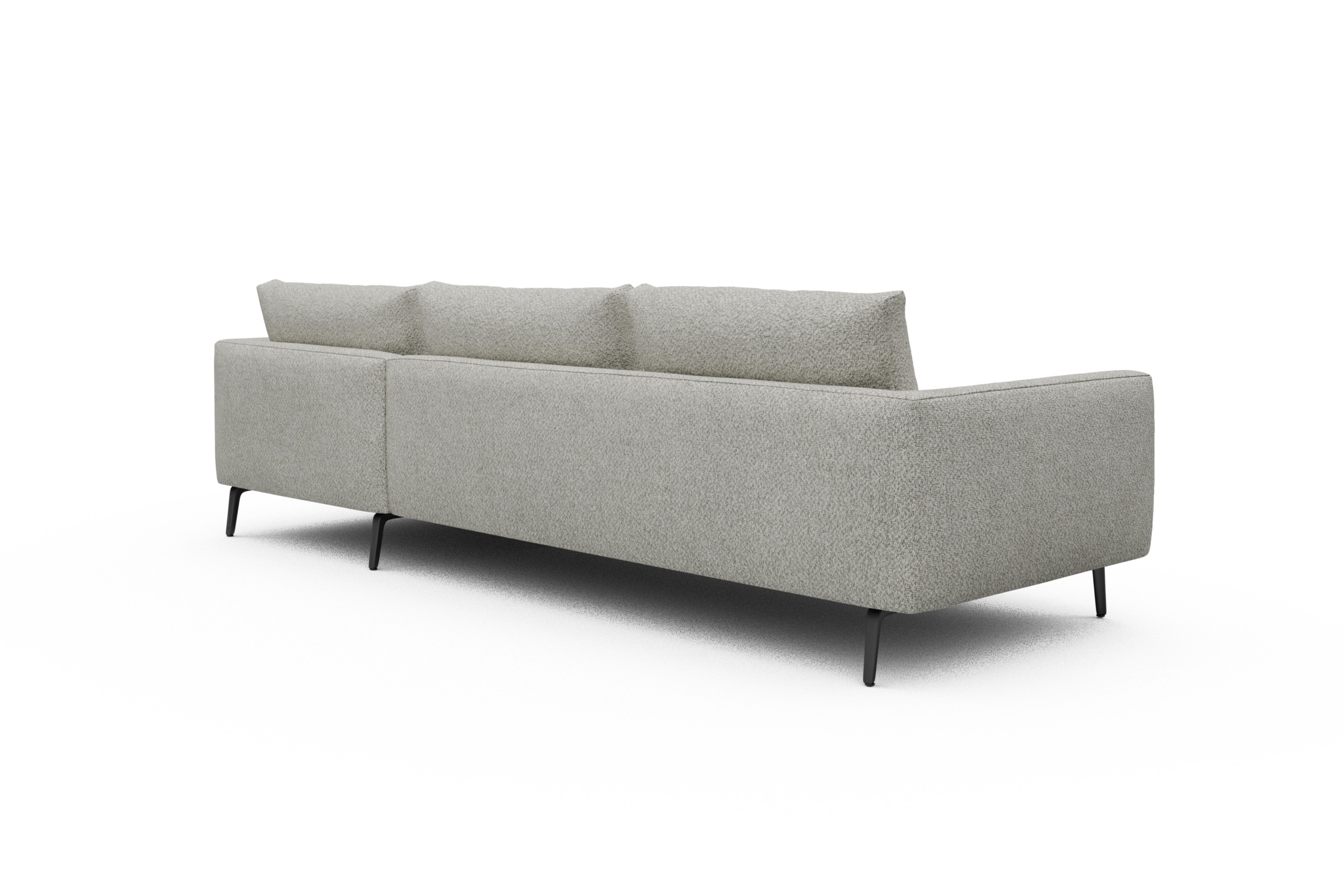 Ecksofa Karl Chaiselongue rechts mit 2,5-Sitzer Vanora-Warm-Sand