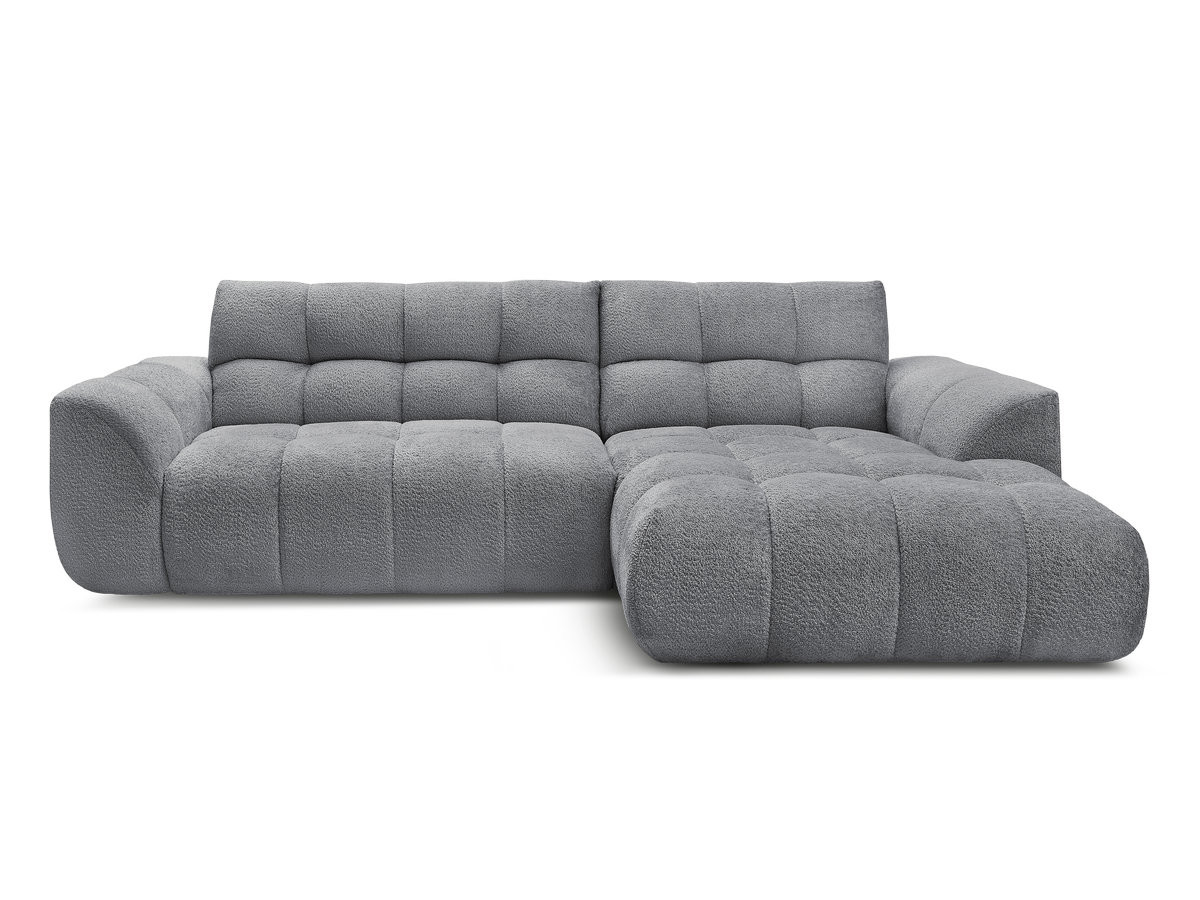Bobochic Jaya Ecksofa Chenille Grau Ecke rechts