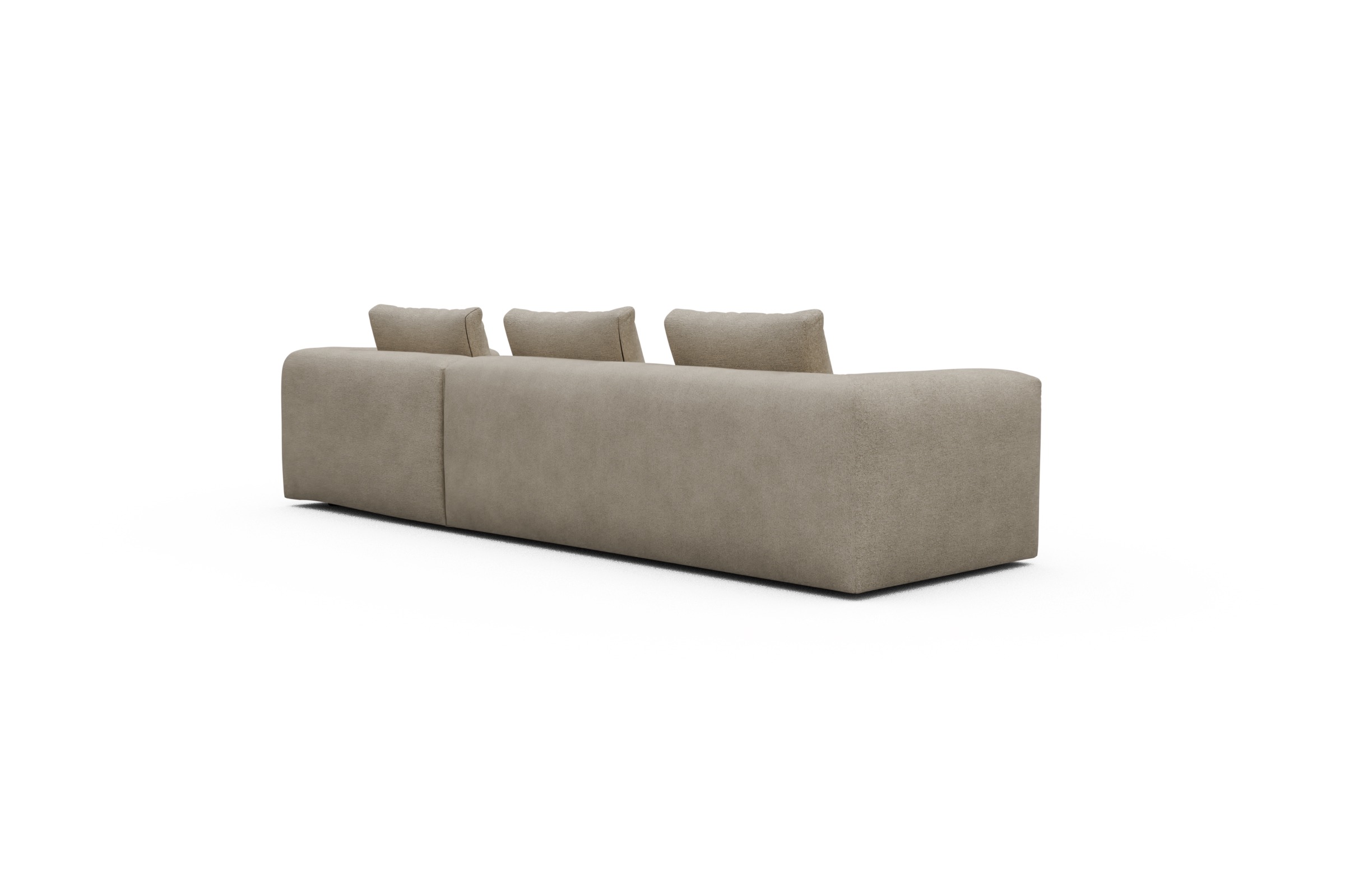 Ecksofa Fred Chaiselongue rechts mit 2,5-Sitzer Boucle-Belge