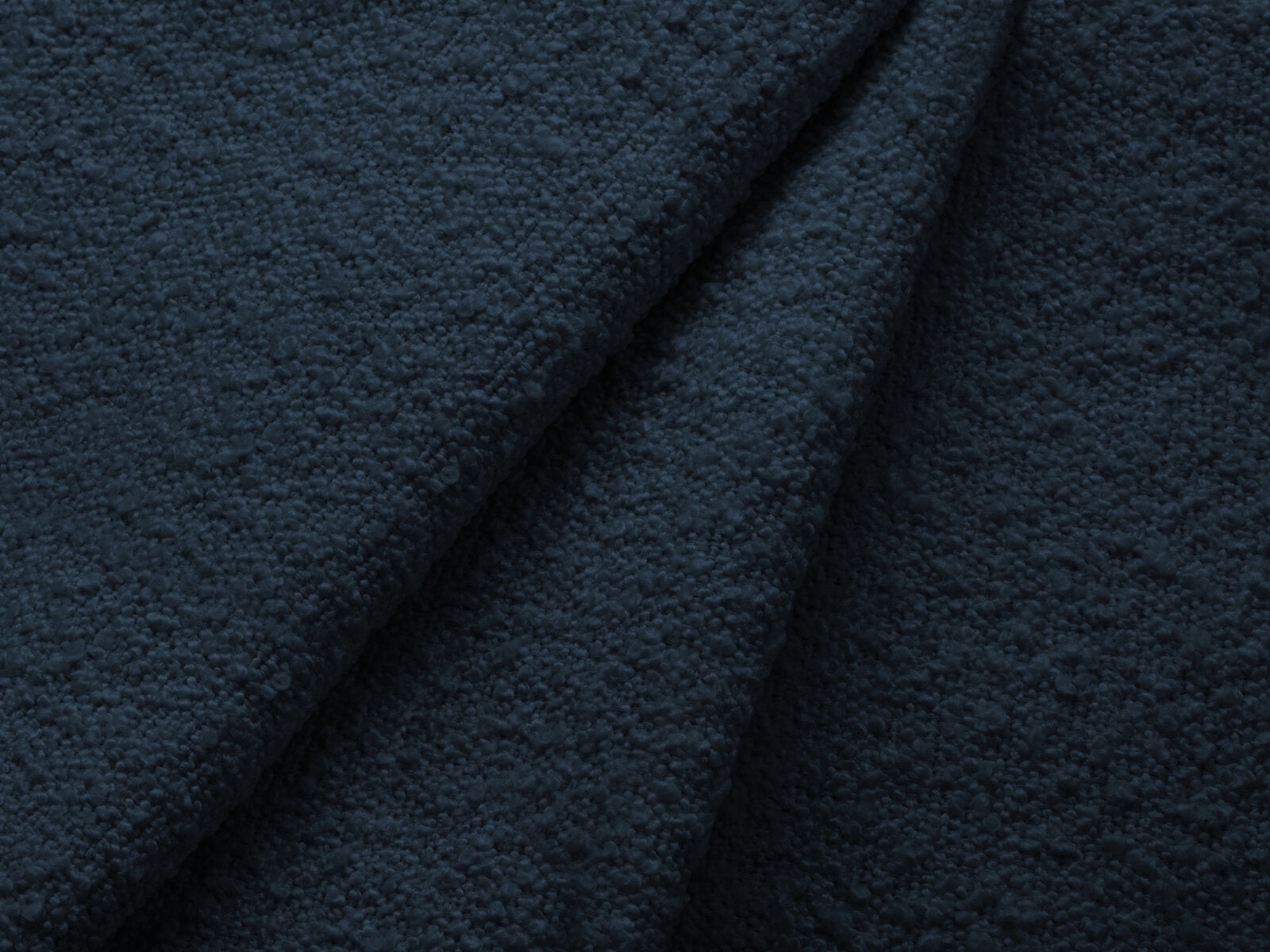Micadoni Ecksofa Kate 3-Sitzer Links Boucle Dunkelblau