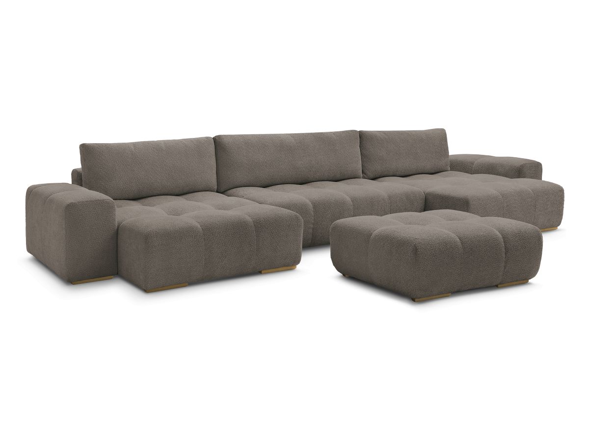 Bouclé-Stoff · Braun
