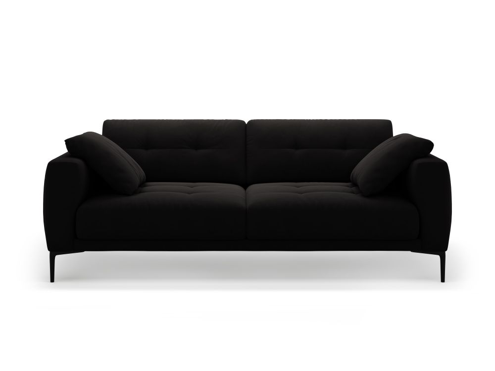 Cosmopolitan Design Sofa Lazio 4-Sitzer Samt Salvador Schwarz