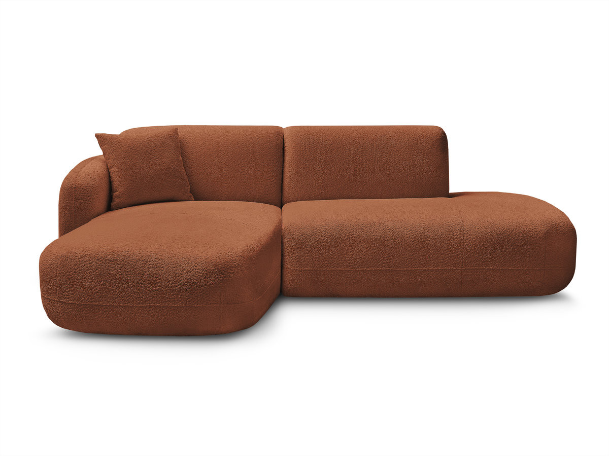 Bobochic Anda Ecksofa 241 × 163 cm Chenille Orange Ecke links