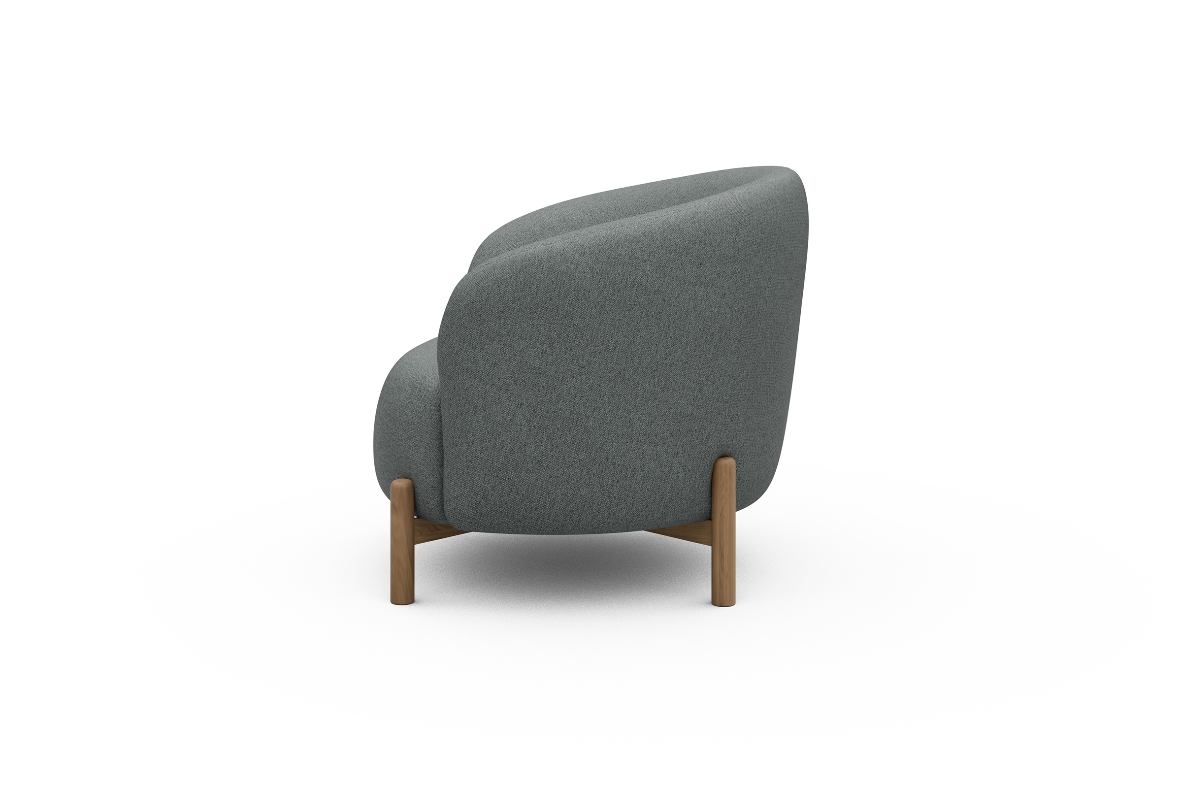 Sessel Ronda Holzbeine Eiche Natur Denari-Soft-Grey