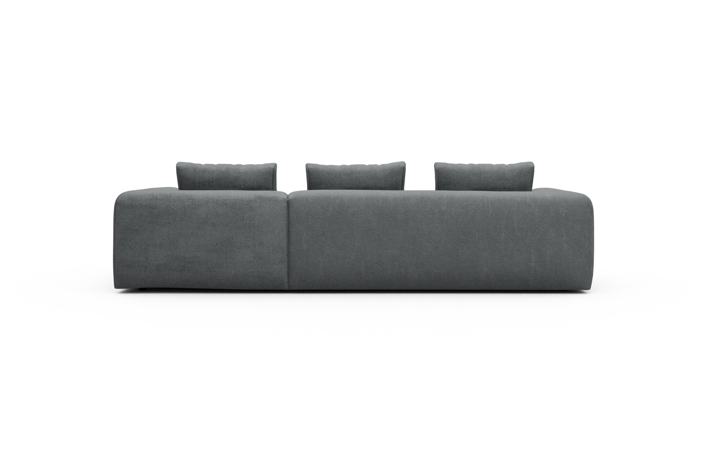 Ecksofa Fred Chaiselongue rechts mit 2,5-Sitzer Casone-Gravel-Grey