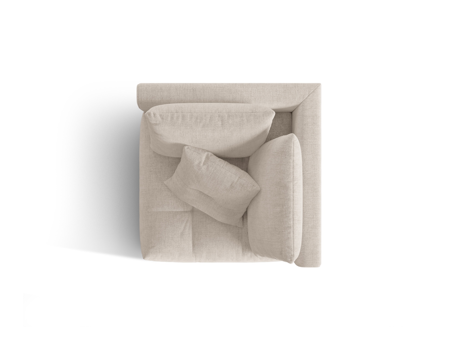 Micadoni Symmetrisches Eckmodul Bloom Strukturierter Stoff City Dunkelbeige