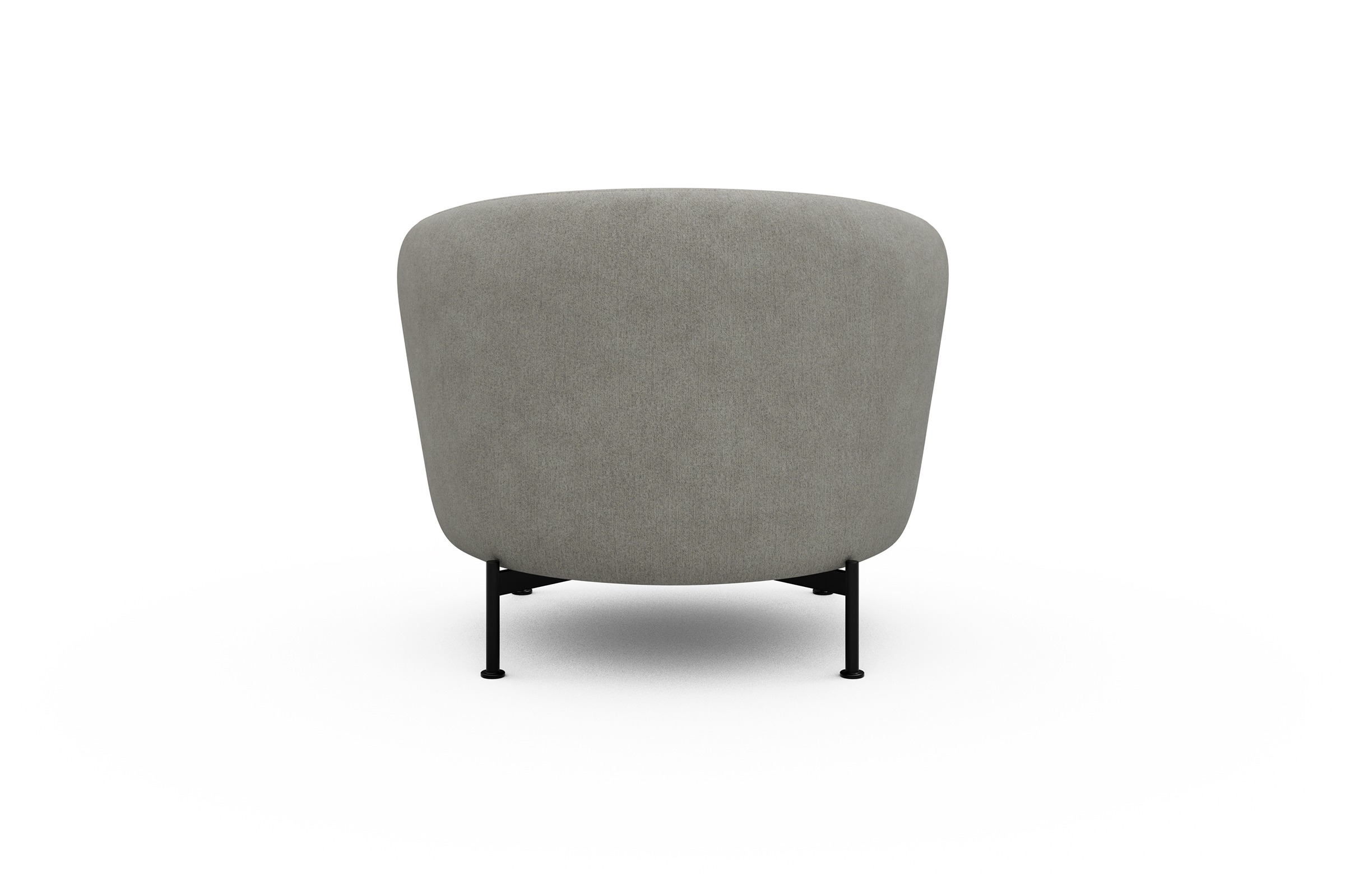 Sessel Ronda X-Metallgestell Schwarz Carreno-Moon-Stone-White