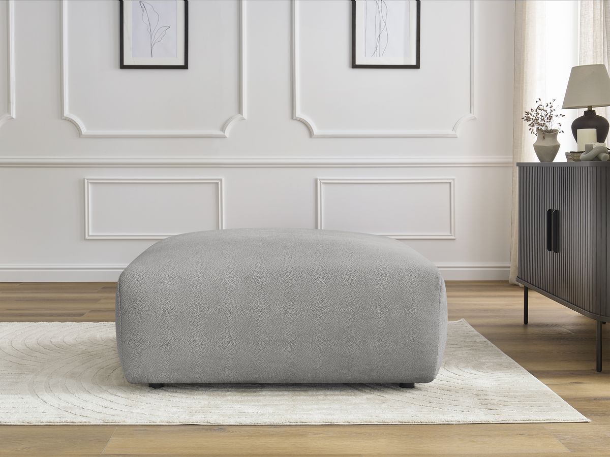 Bobochic Lucien Pouf Stoff Hellgrau