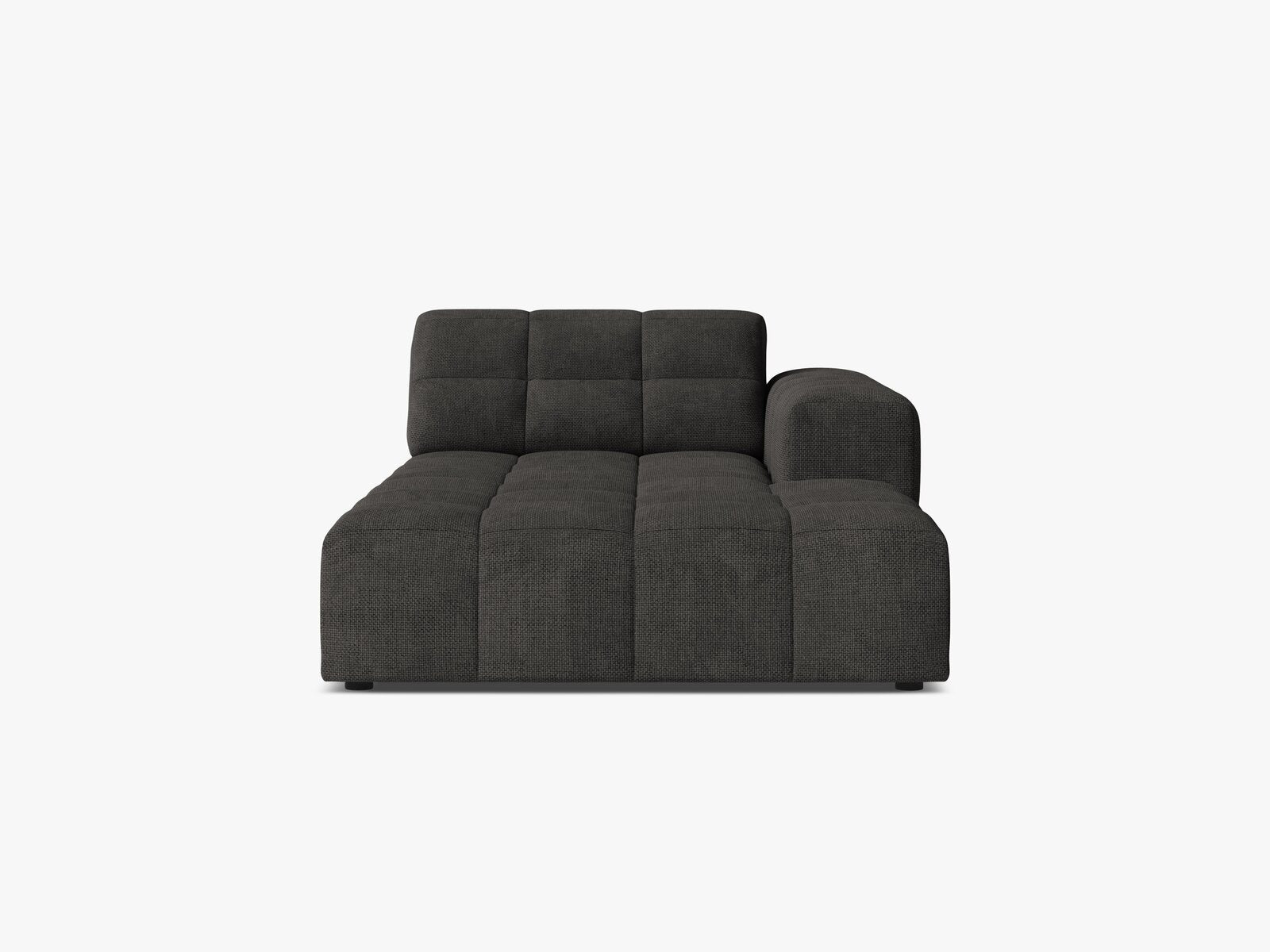 Micadoni Jennifer Chaiselongue Rechts Chenille Eden Dunkelgrau