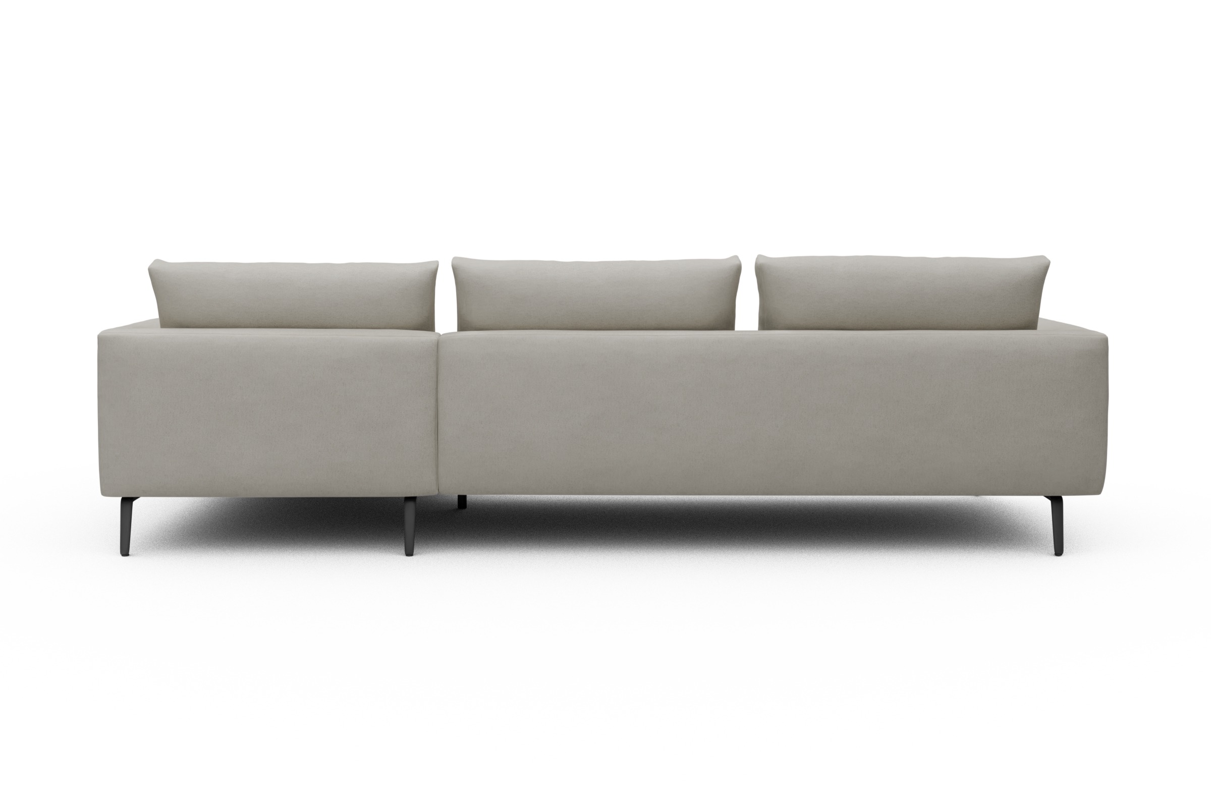 Ecksofa Karl Chaiselongue rechts mit 2,5-Sitzer Denari-Clean-Beige