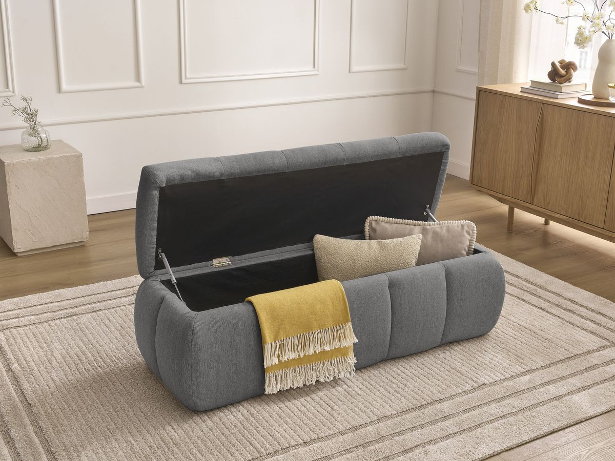 Bobochic Denali Bettbank 144 × 54 cm Stoff Dunkelgrau
