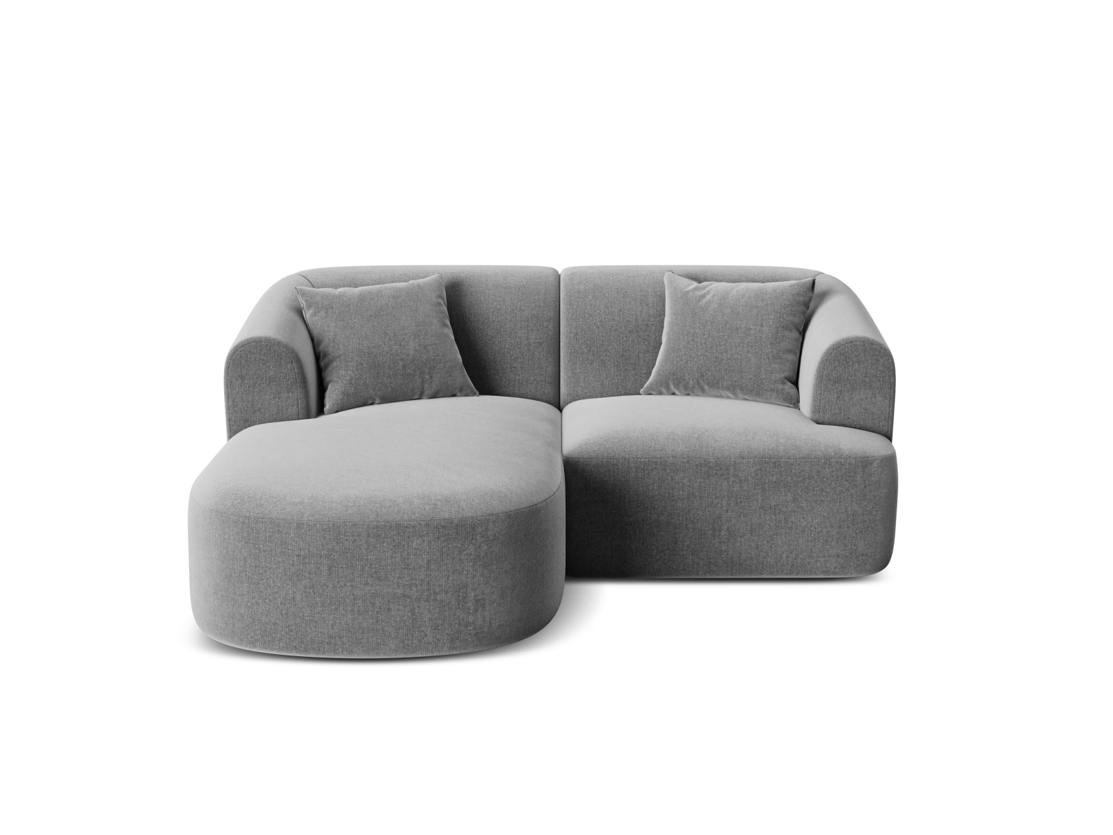 Cosmopolitan Design Ecksofa Campi 3-Sitzer Samt Vogue Grau Links