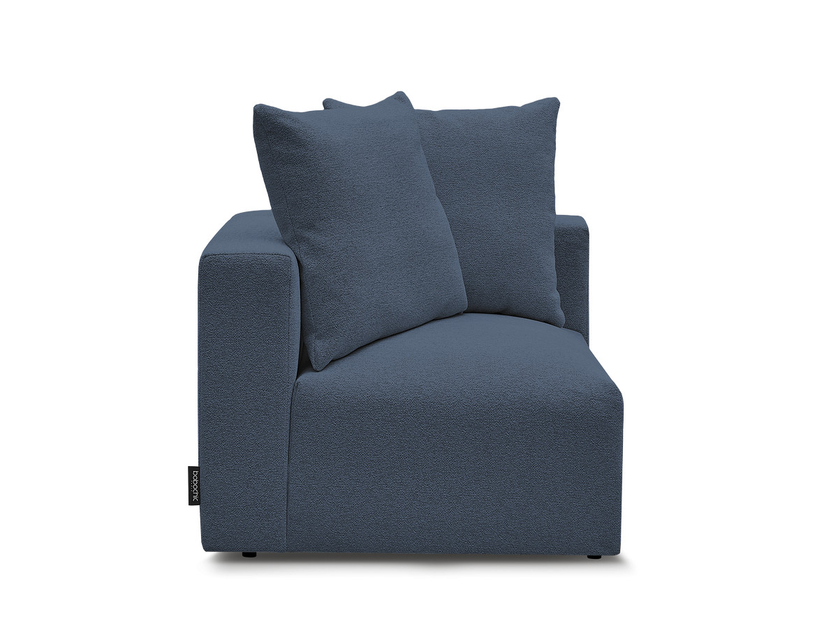 Bobochic Voltaire Eckmodul Melange-Stoff Dunkelblau Ecke links