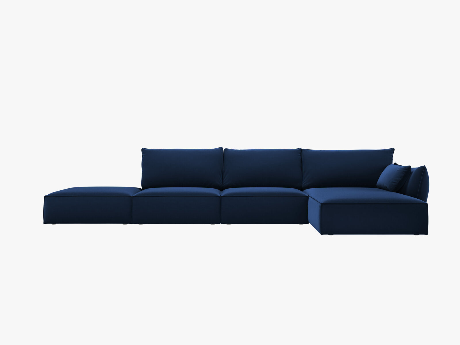 Micadoni Ecksofa Kaelle 5-Sitzer Rechts Samt Bluvel Königsblau