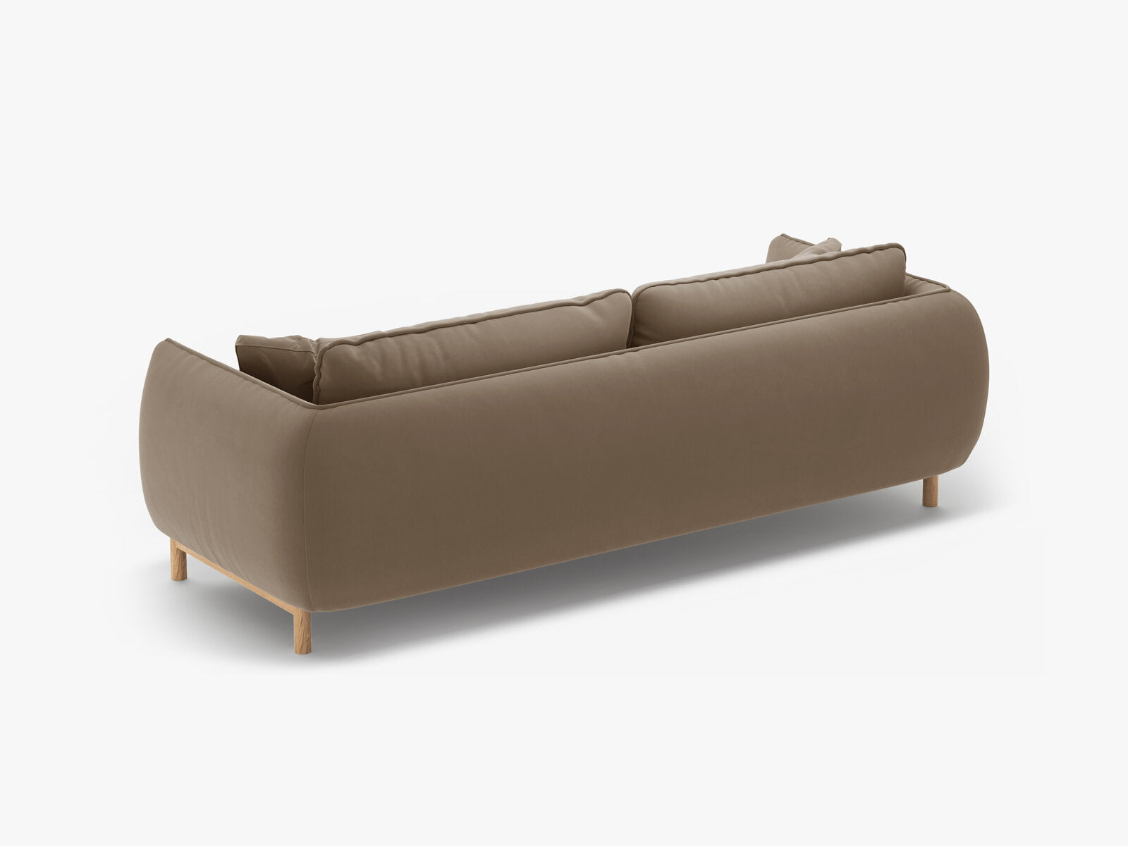 Micadoni Ada Sofa 3-Sitzer Samt Casino Hellbraun