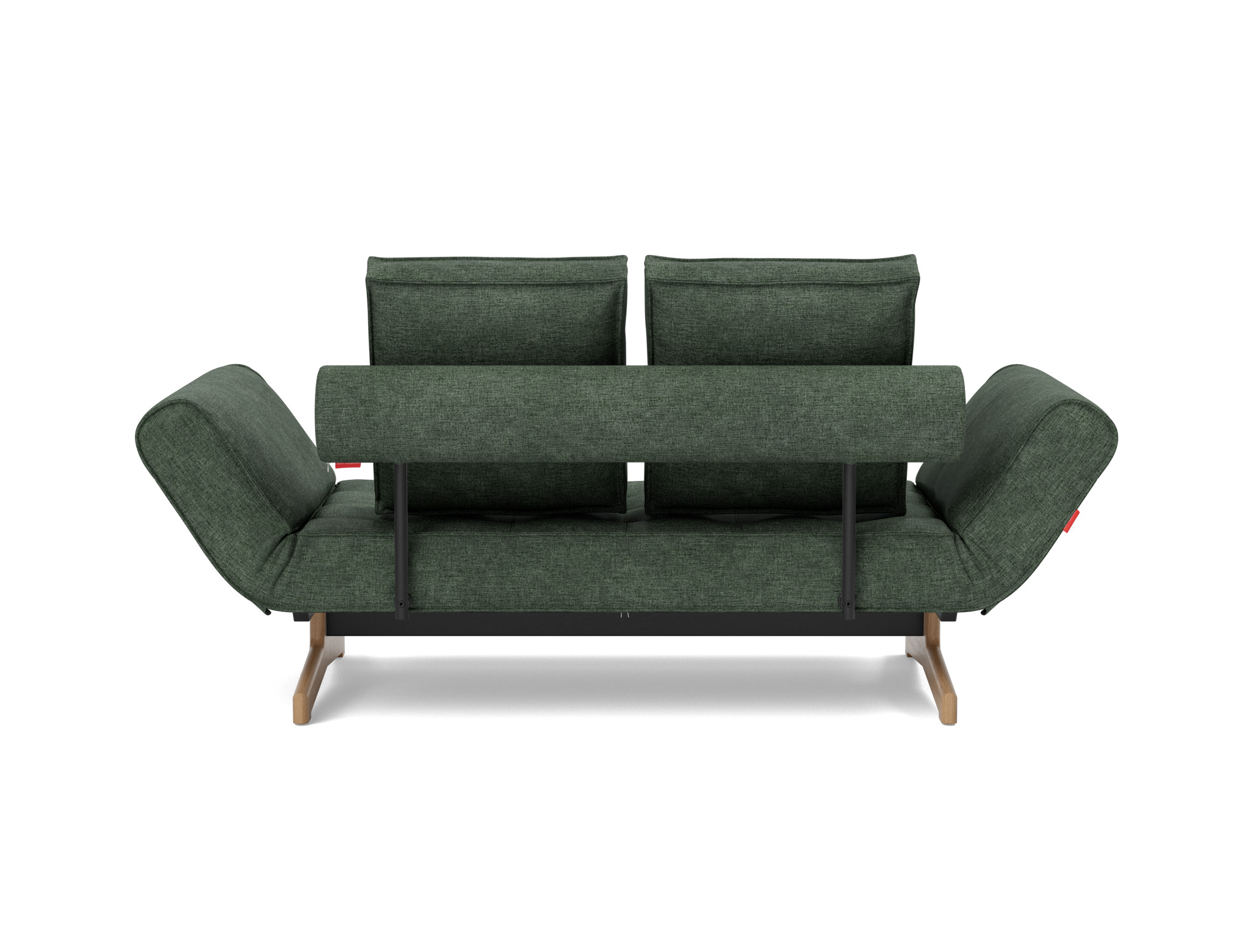 Tagesbett Ghia Flachgewebe Avella 281-Pine-Green Beine Eiche