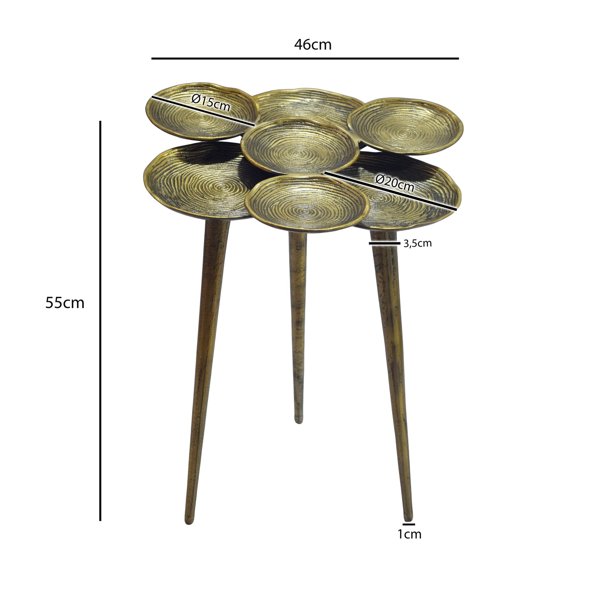 Beistelltisch Sandsli Aluminium Gold Ø 46 cm