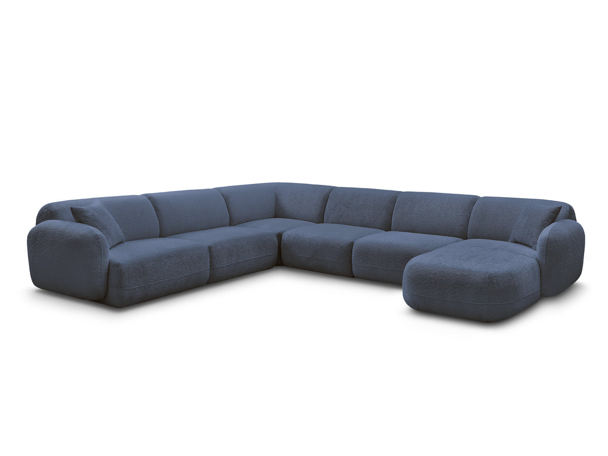 Bobochic Anda Wohnlandschaft Chenille Dunkelblau Ecke links
