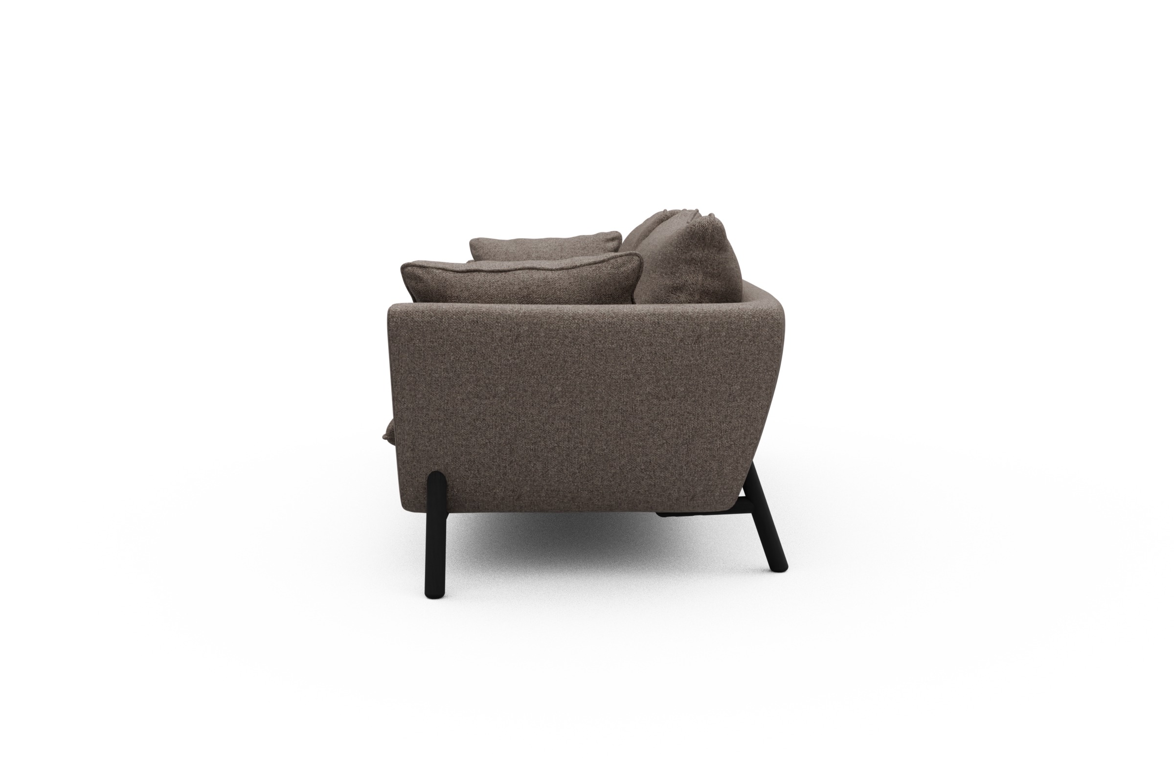 Sofa Emil PREMIUM 3-Sitzer Beinfarbe Eiche Schwarz Sama-Stone