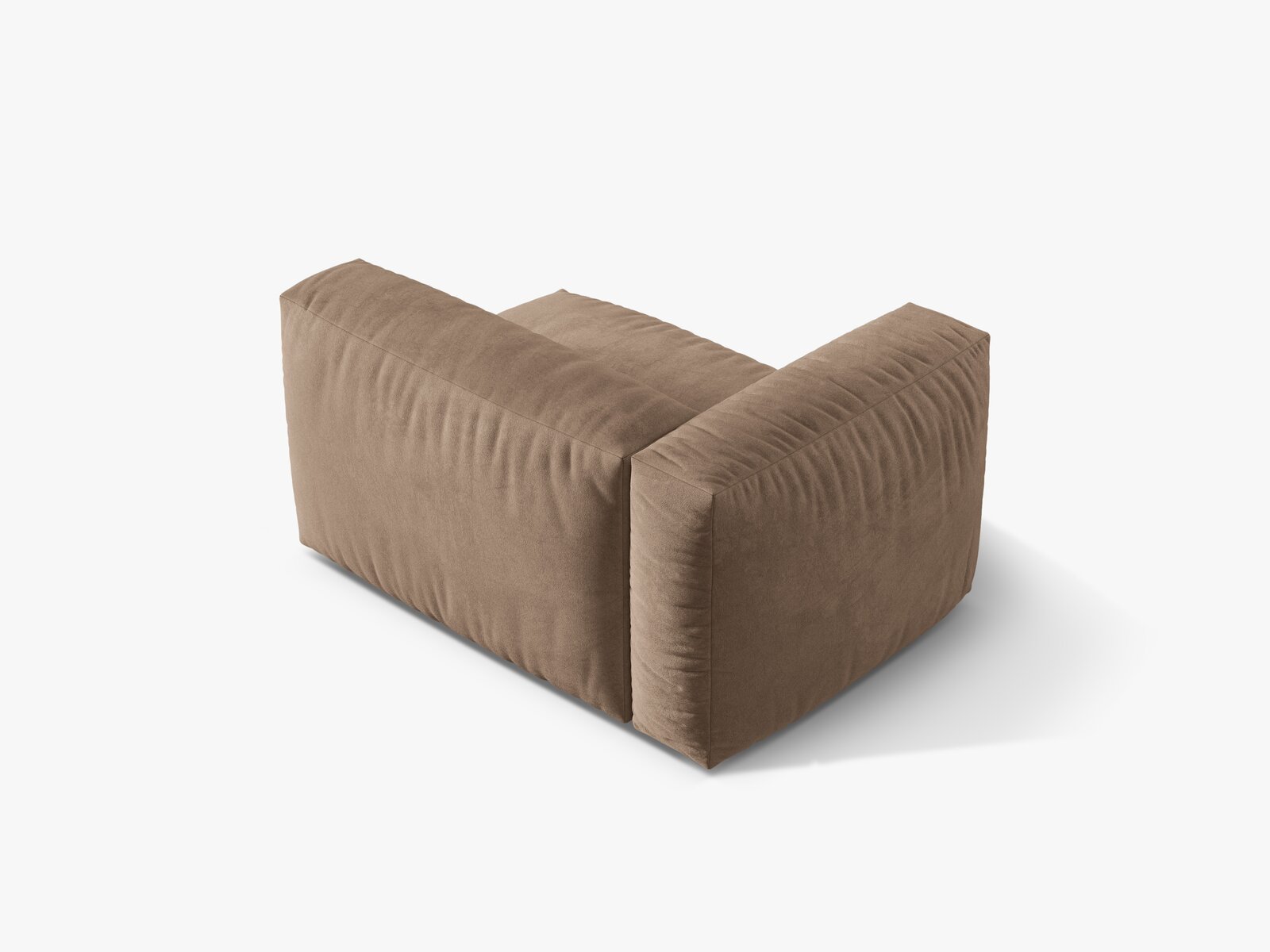 Micadoni Eckmodul Martina 1-Sitzer Links Samt Vogue Dunkelbeige