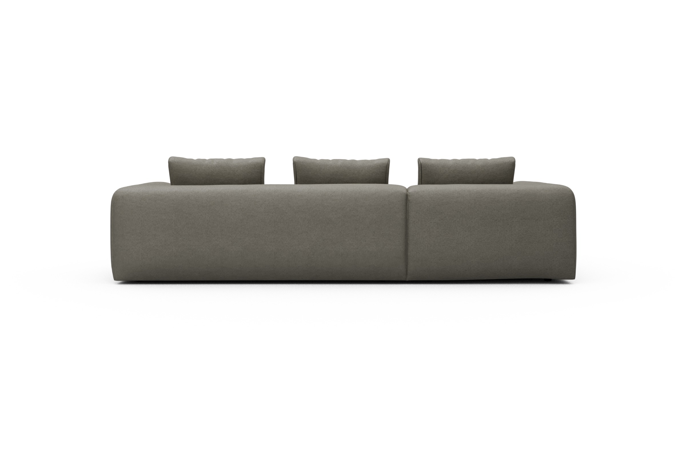Ecksofa Fred Chaiselongue links mit 2,5-Sitzer Denari-Warm-Grey